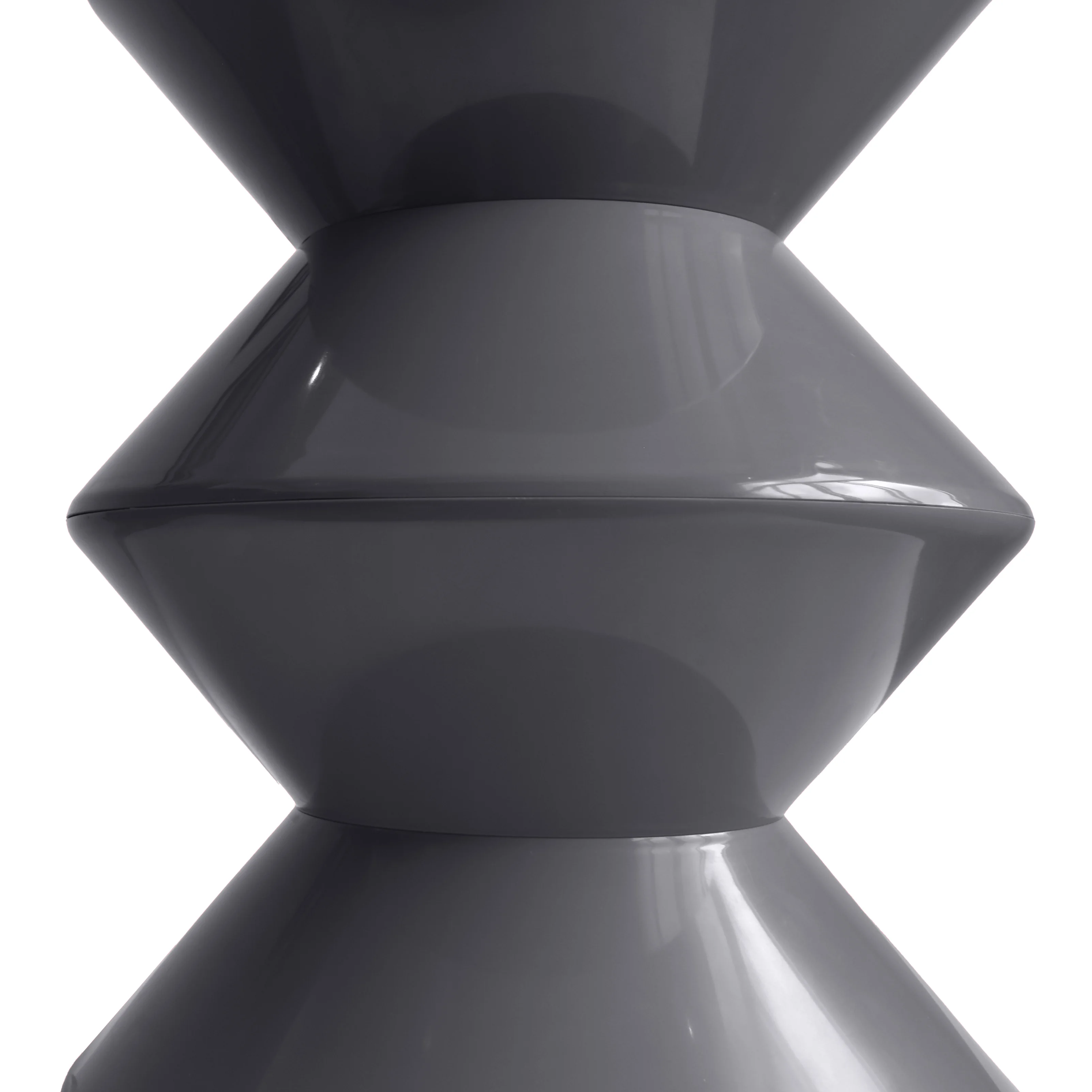 Aura Modern Plastic Side End Table, Indoor/Outdoor Use, Grey