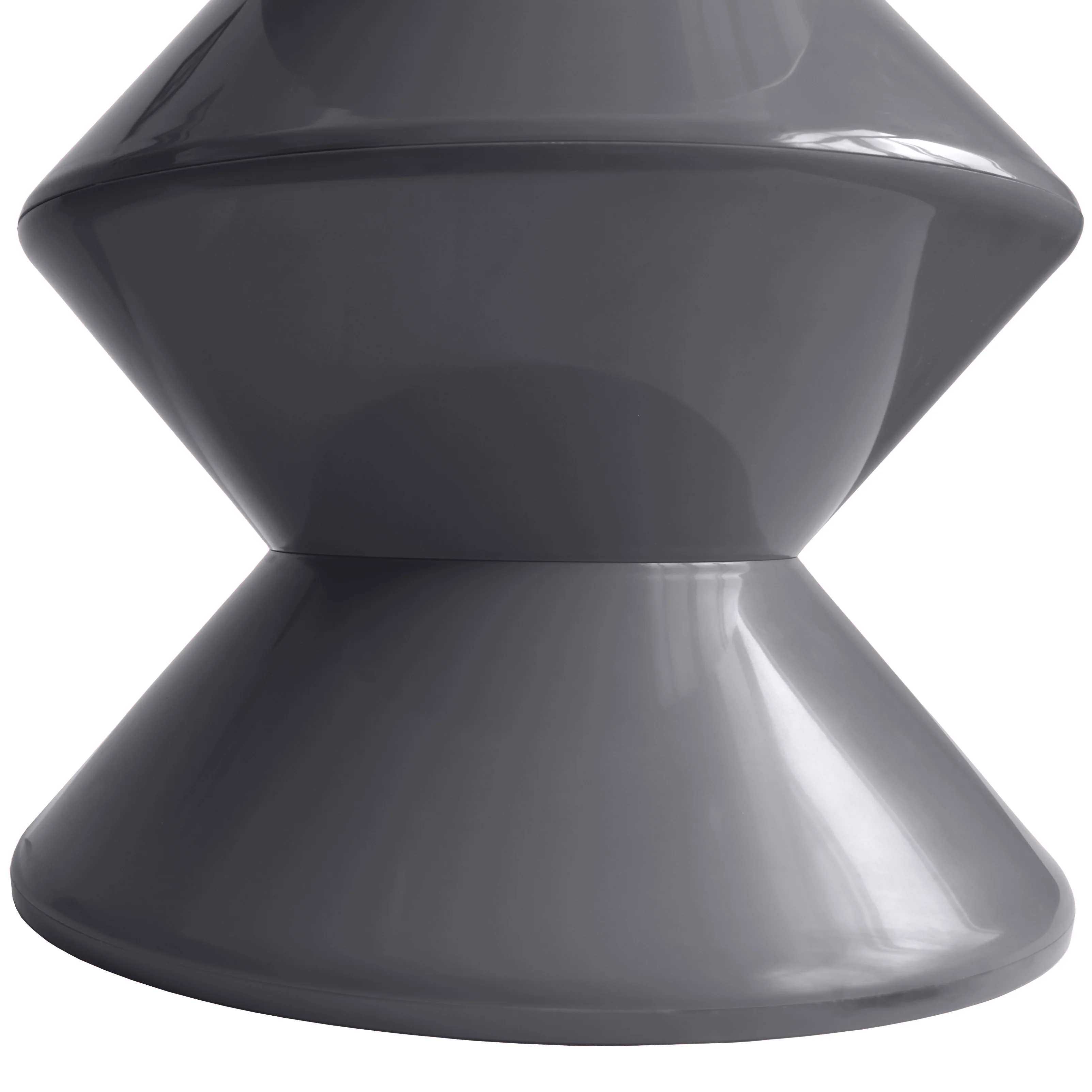 Aura Modern Plastic Side End Table, Indoor/Outdoor Use, Grey