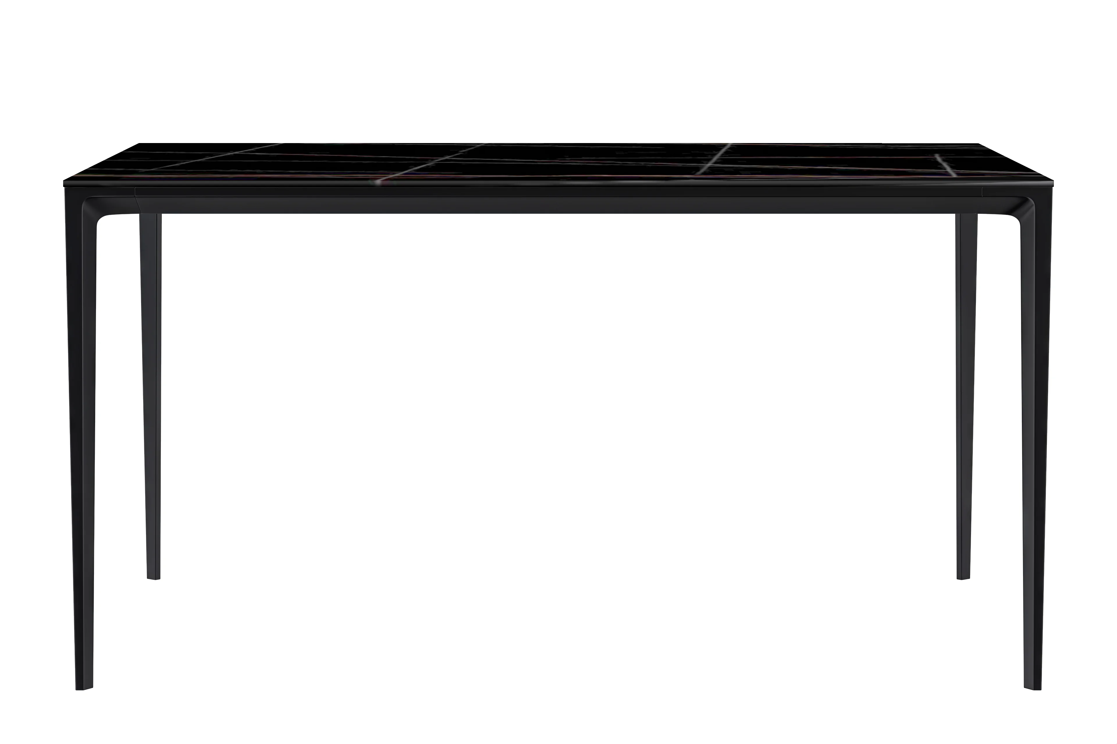 Avo Series Modern Dining Table Black Base, With 55 Black/Gold Sintered Stone Top