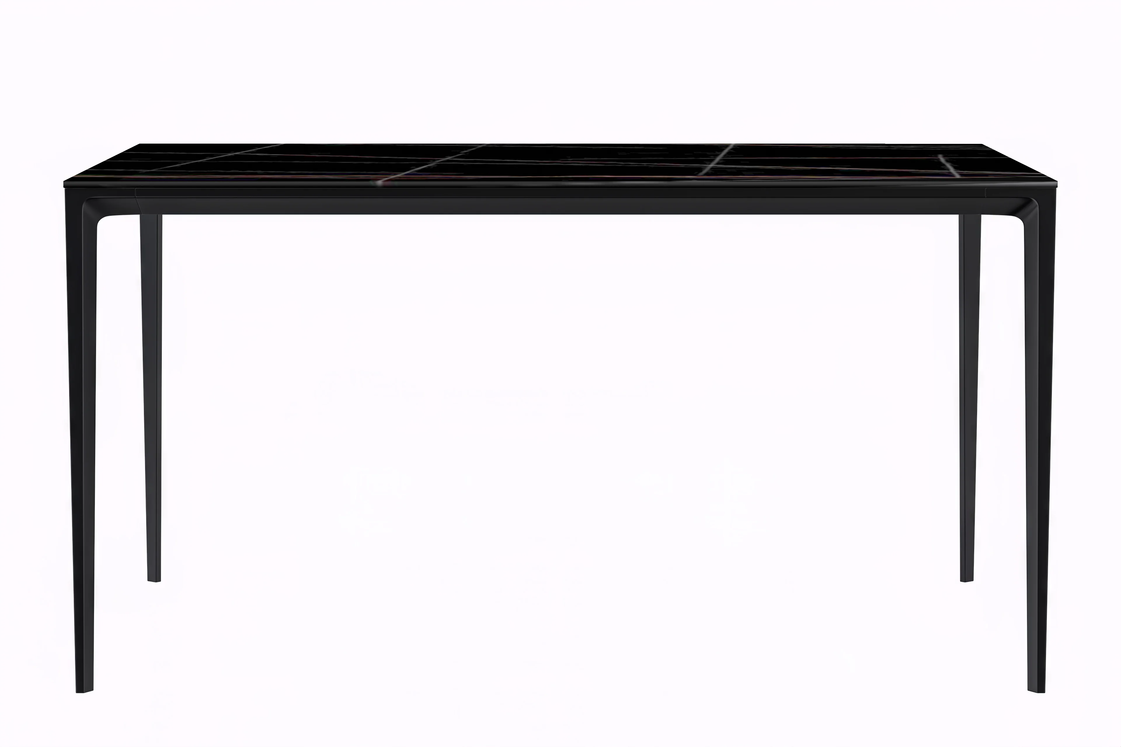 Avo Series Modern Dining Table Black Base, With 55 Black/Gold Sintered Stone Top