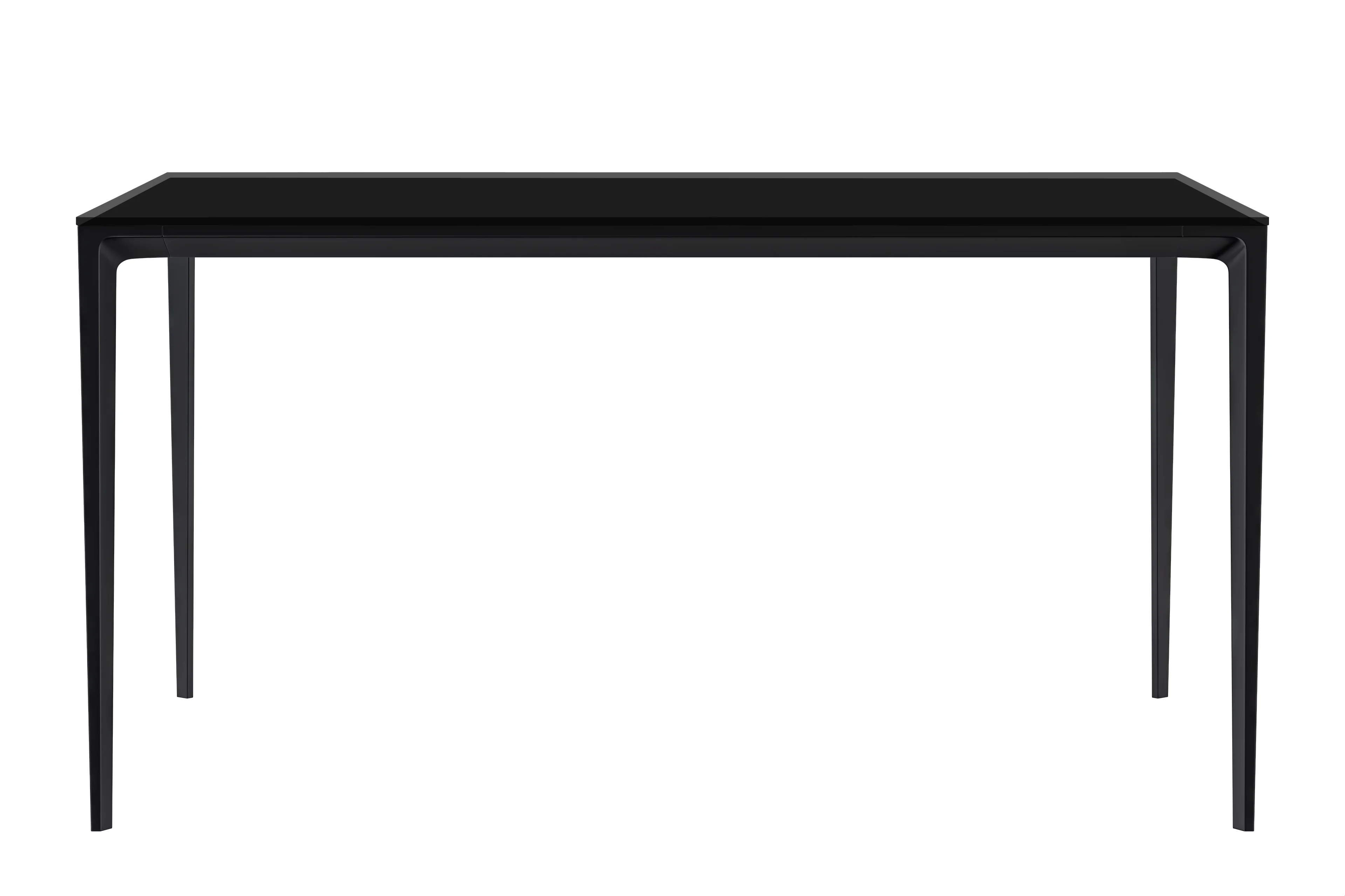 Avo Series Modern Dining Table BLack Base, With 62 Black Glass Top