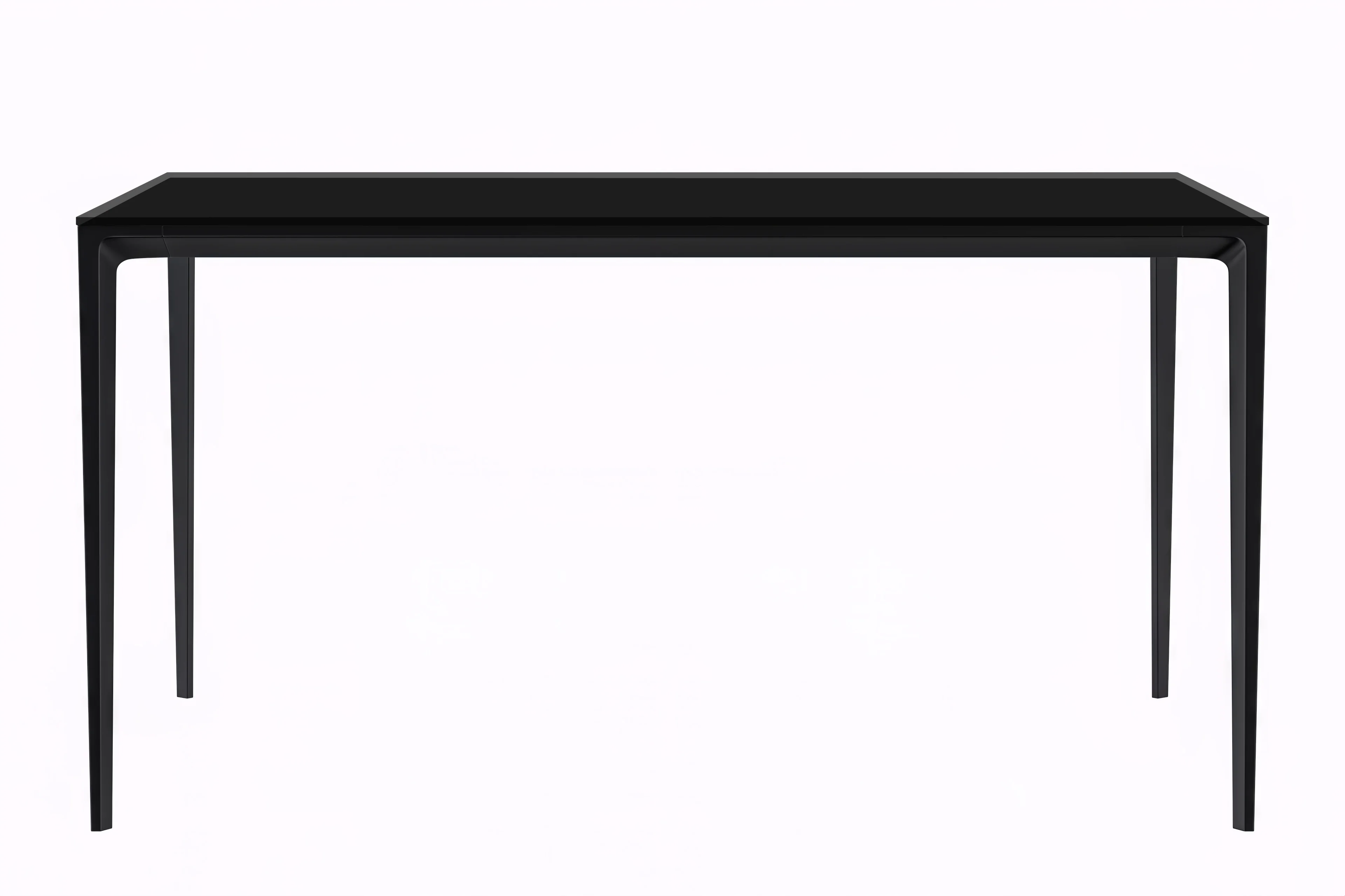 Avo Series Modern Dining Table BLack Base, With 62 Black Glass Top