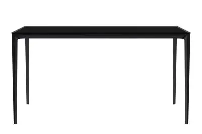 Avo Series Modern Dining Table BLack Base, With 62 Black Glass Top