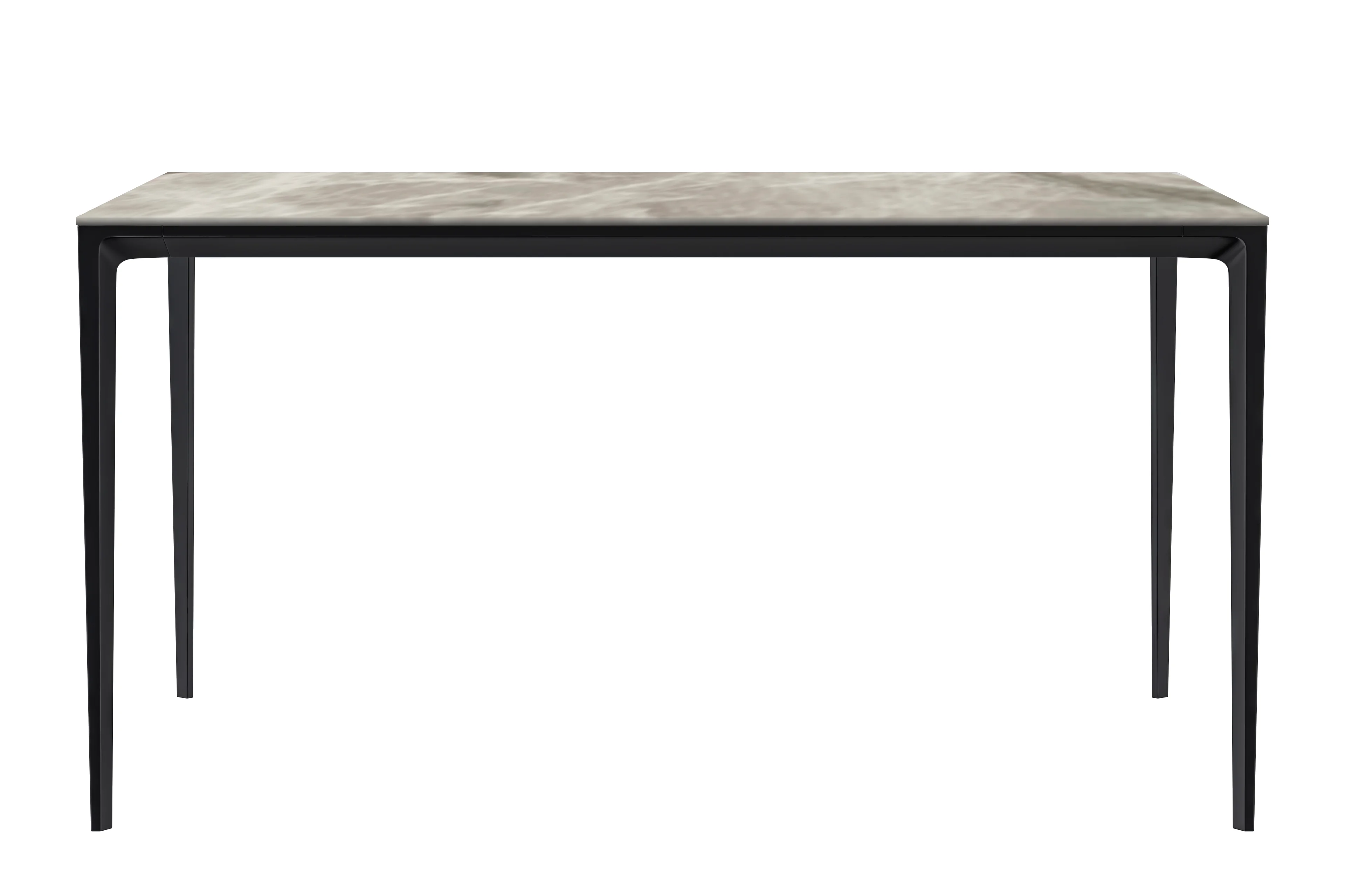 Avo Series Modern Dining Table Black Base, With 62 Deep Grey Sintered Stone Top