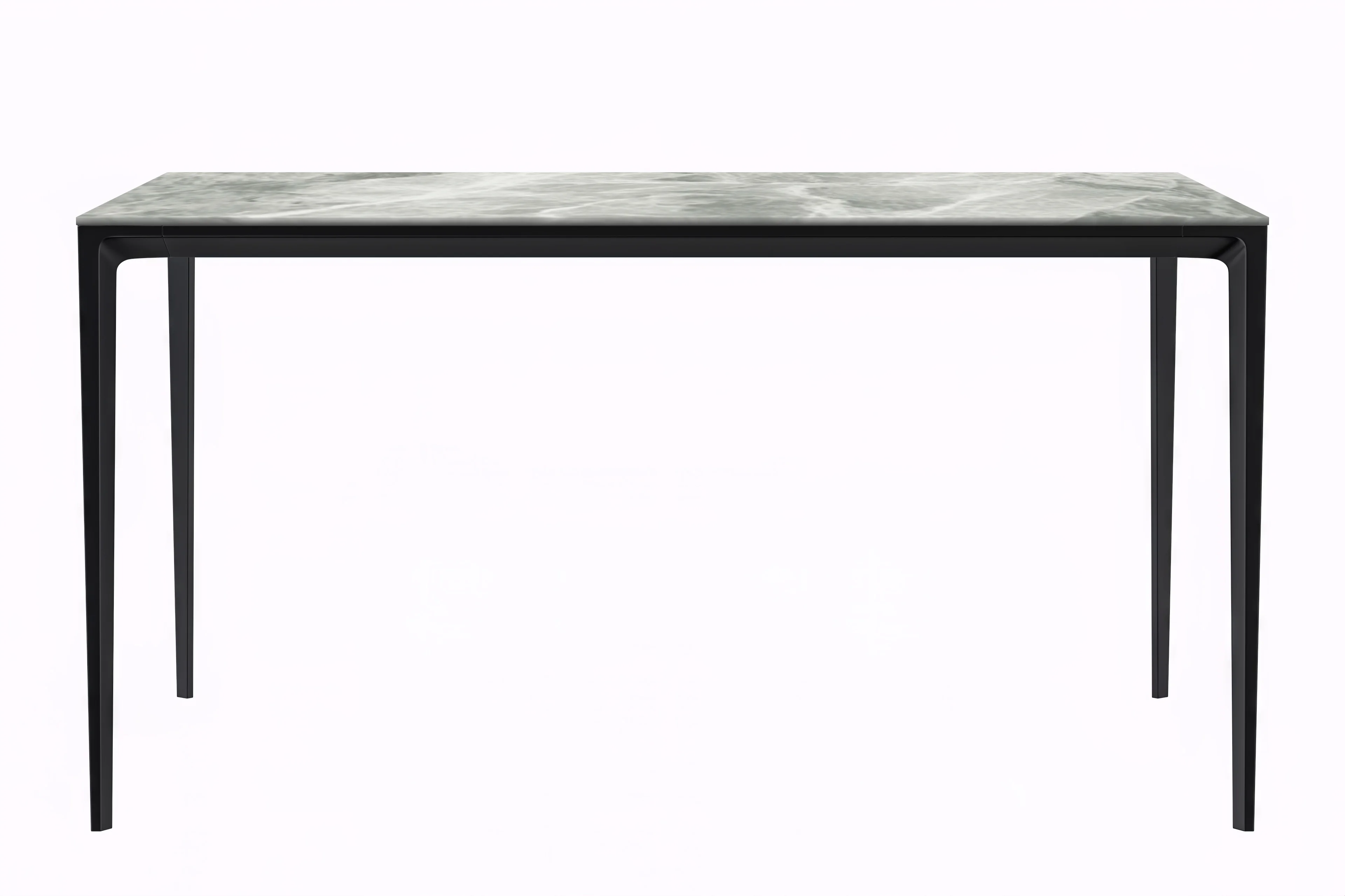 Avo Series Modern Dining Table Black Base, With 62 Light Grey Sintered Stone Top