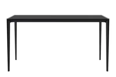 Avo Series Modern Dining Table Black Base, With 71 Clear Glass Top