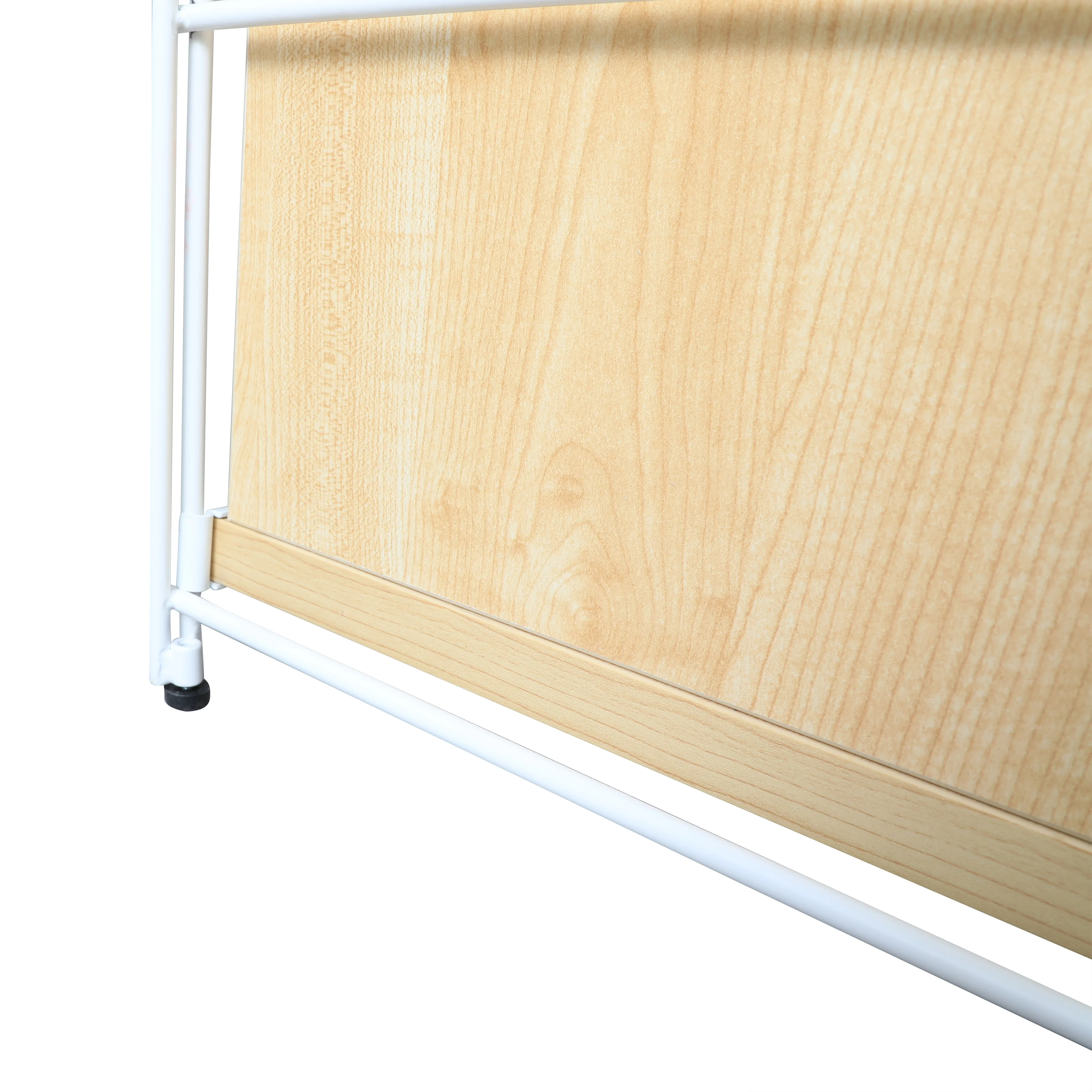 Brentwood Etagere Bookcase with White Powder Coated Steel Frame and Melamine Board Shelves