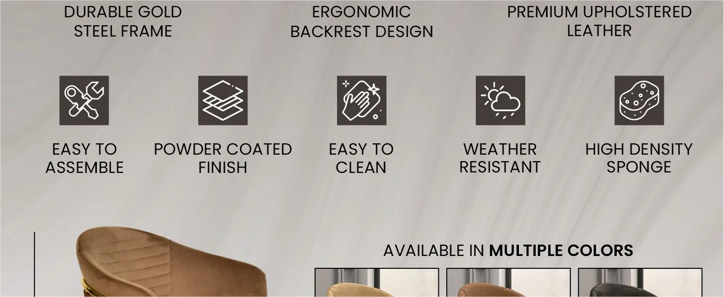 Bella Collection Modern Dining Chair in Brown