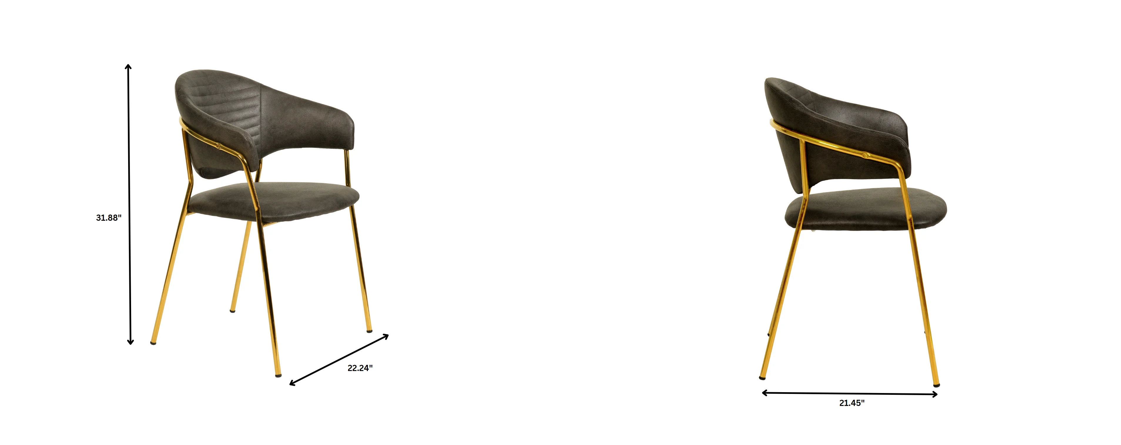 Bella Collection Modern Dining Chair in Brown