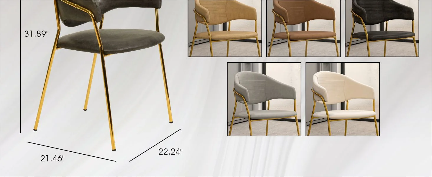 Bella Collection Modern Dining Chair in Charcoal Set of 4