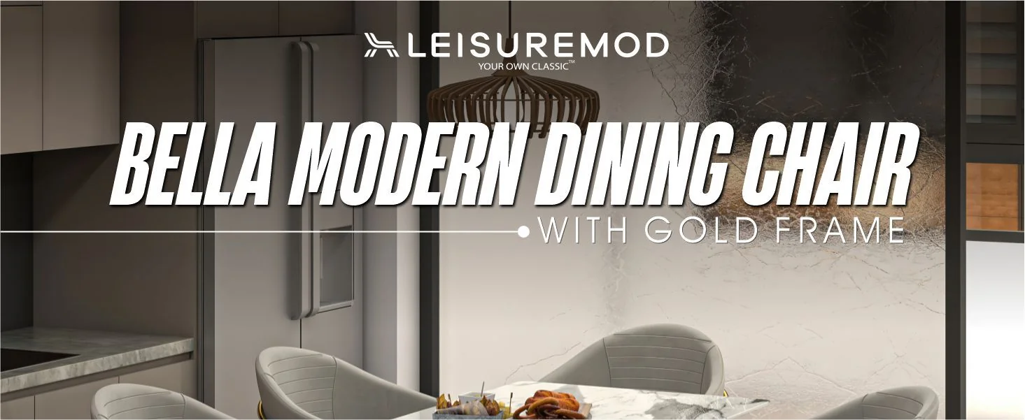 Bella Collection Modern Dining Chair in Light Grey