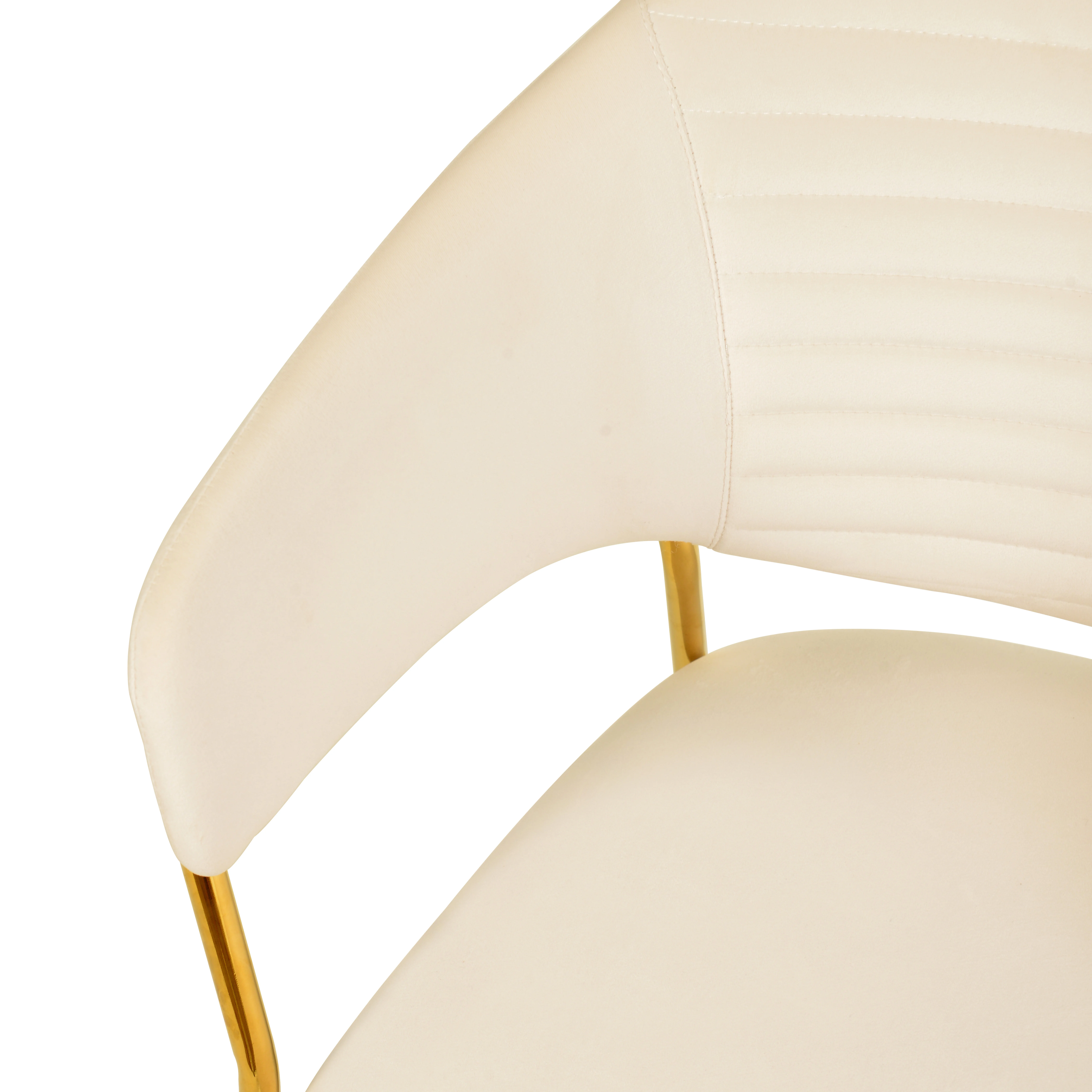 Bella Collection Modern Dining Chair in Off White Set of 2