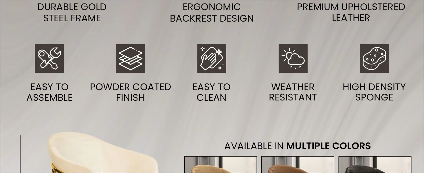 Bella Collection Modern Dining Chair in Off White Set of 2