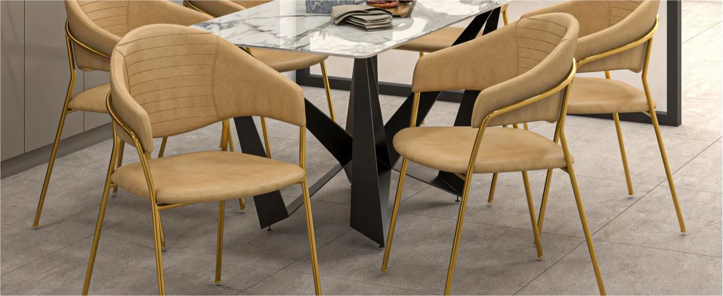 Bella Collection Modern Dining Chair in Toupe
