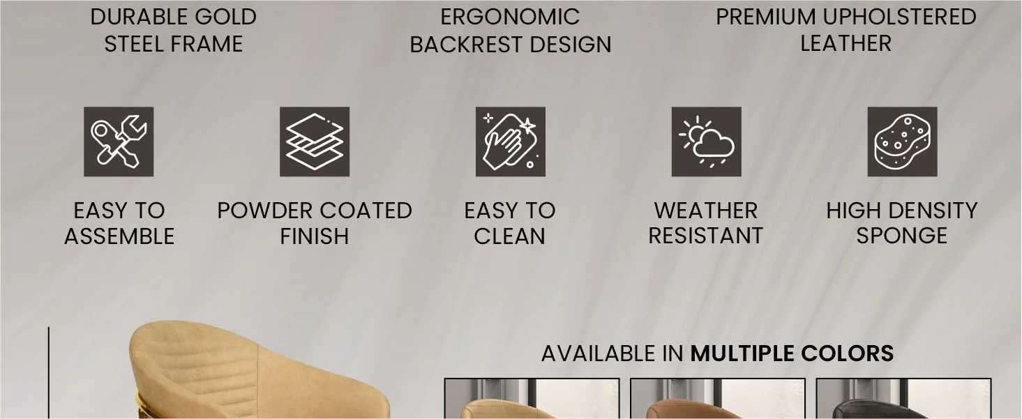 Bella Collection Modern Dining Chair in Taupe Set of 4