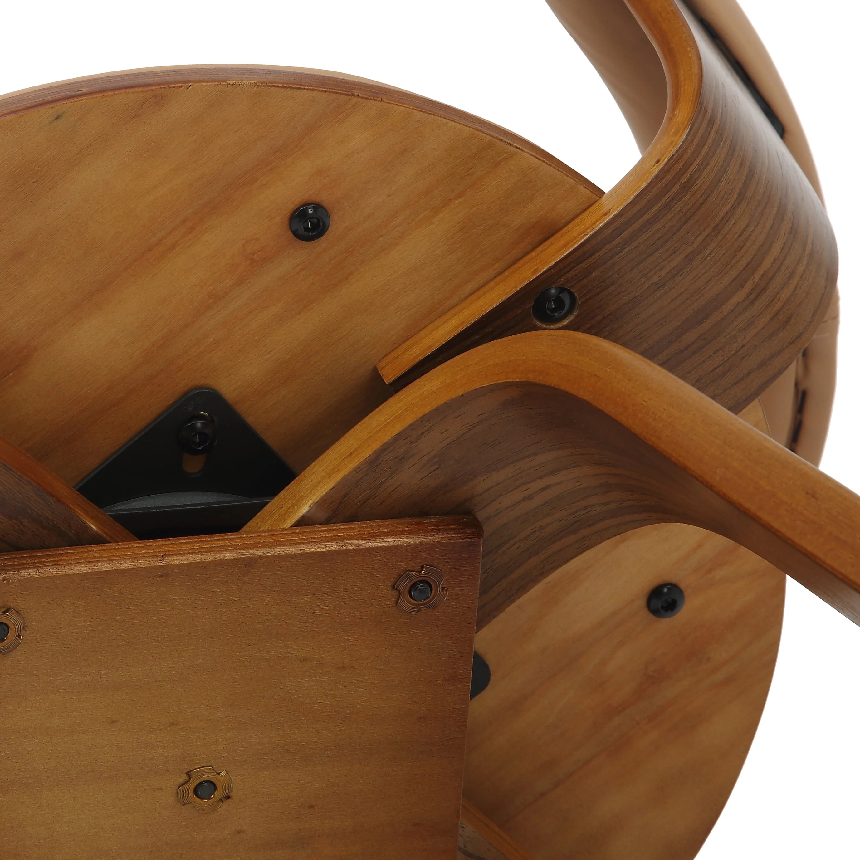 Modern Wooden Dining Chair, Walnut Color Frame in Brown, Brivo Collection By LeisrueMod