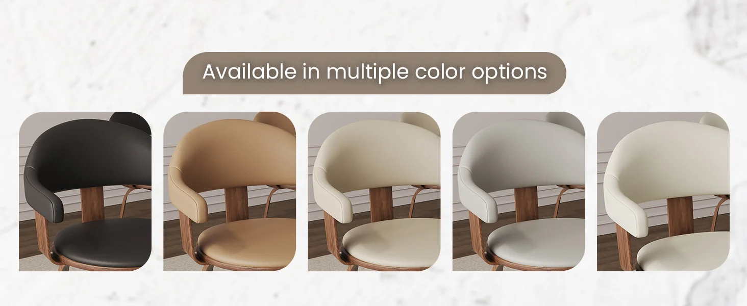 Modern Wooden Dining Chair, Walnut Color Frame in Brown, Brivo Collection By LeisrueMod