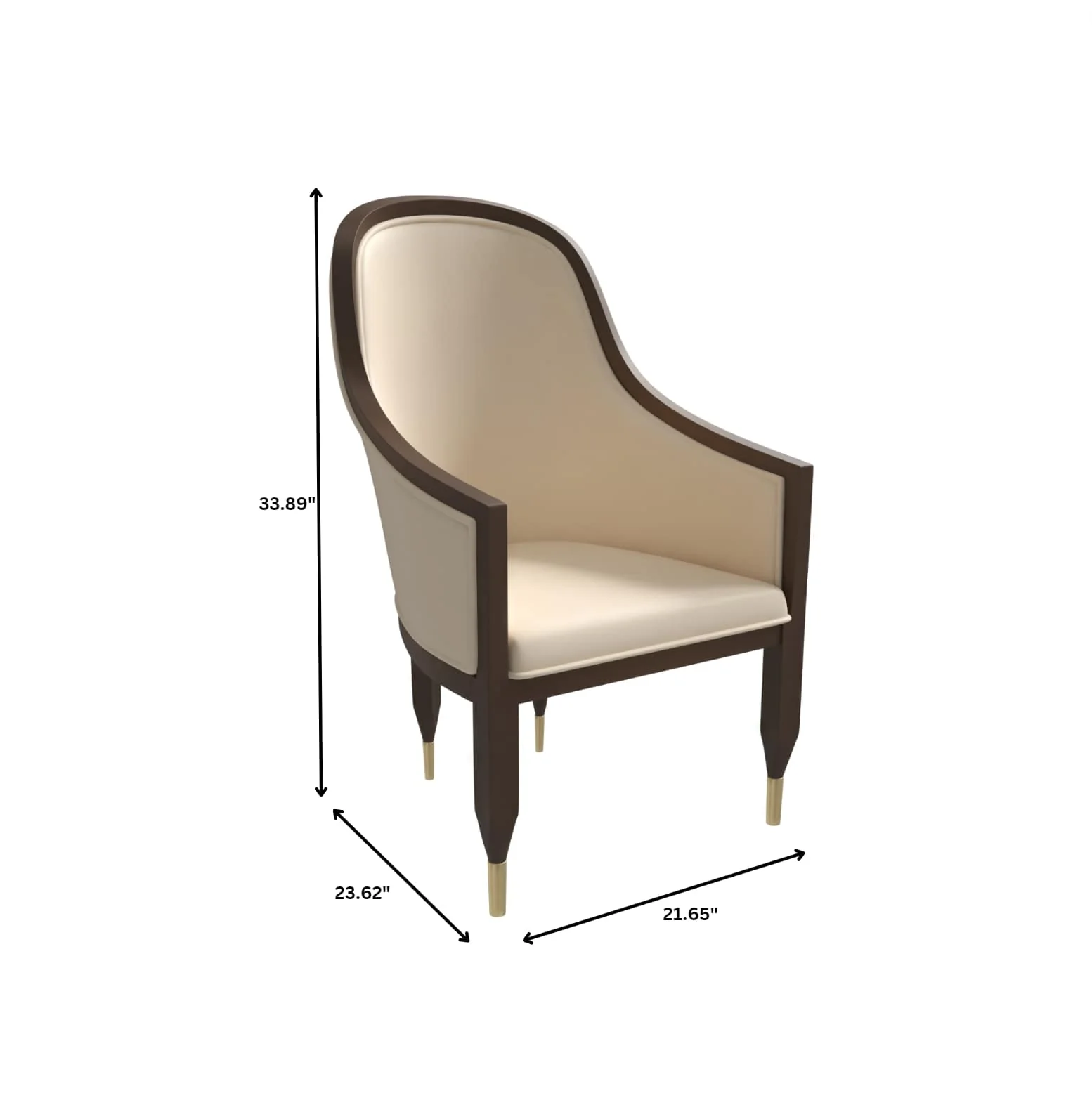 Belle Series Modern Dining Chair in Cream