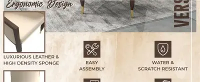 Belle Series Modern Dining Chair in Cream