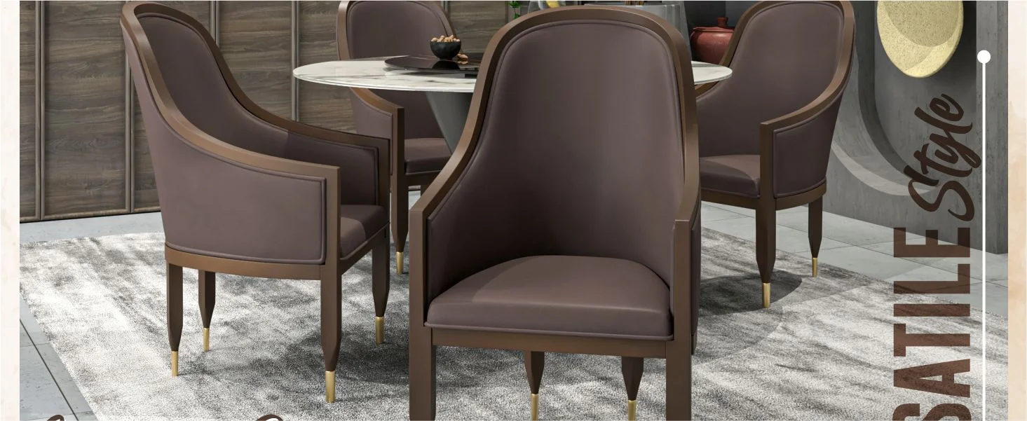 Belle Series Modern Dining Chair in Dark Brown