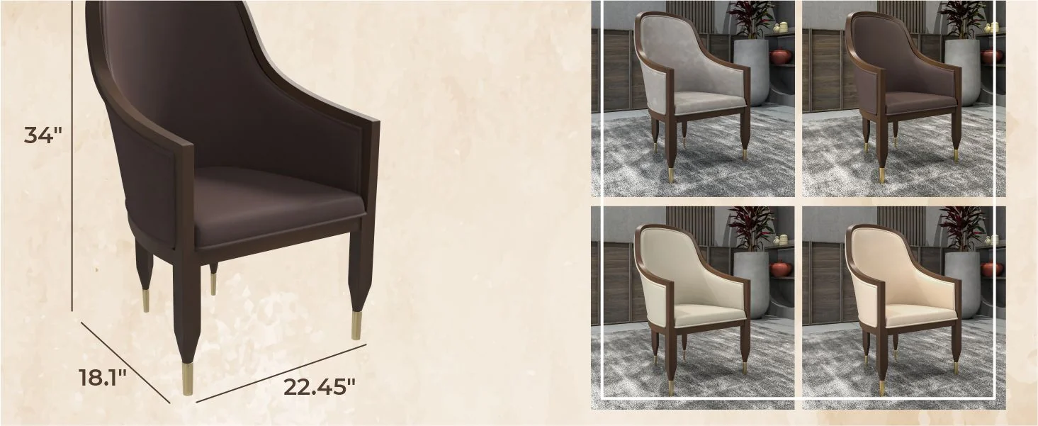 Belle Series Modern Dining Chair in Dark Brown