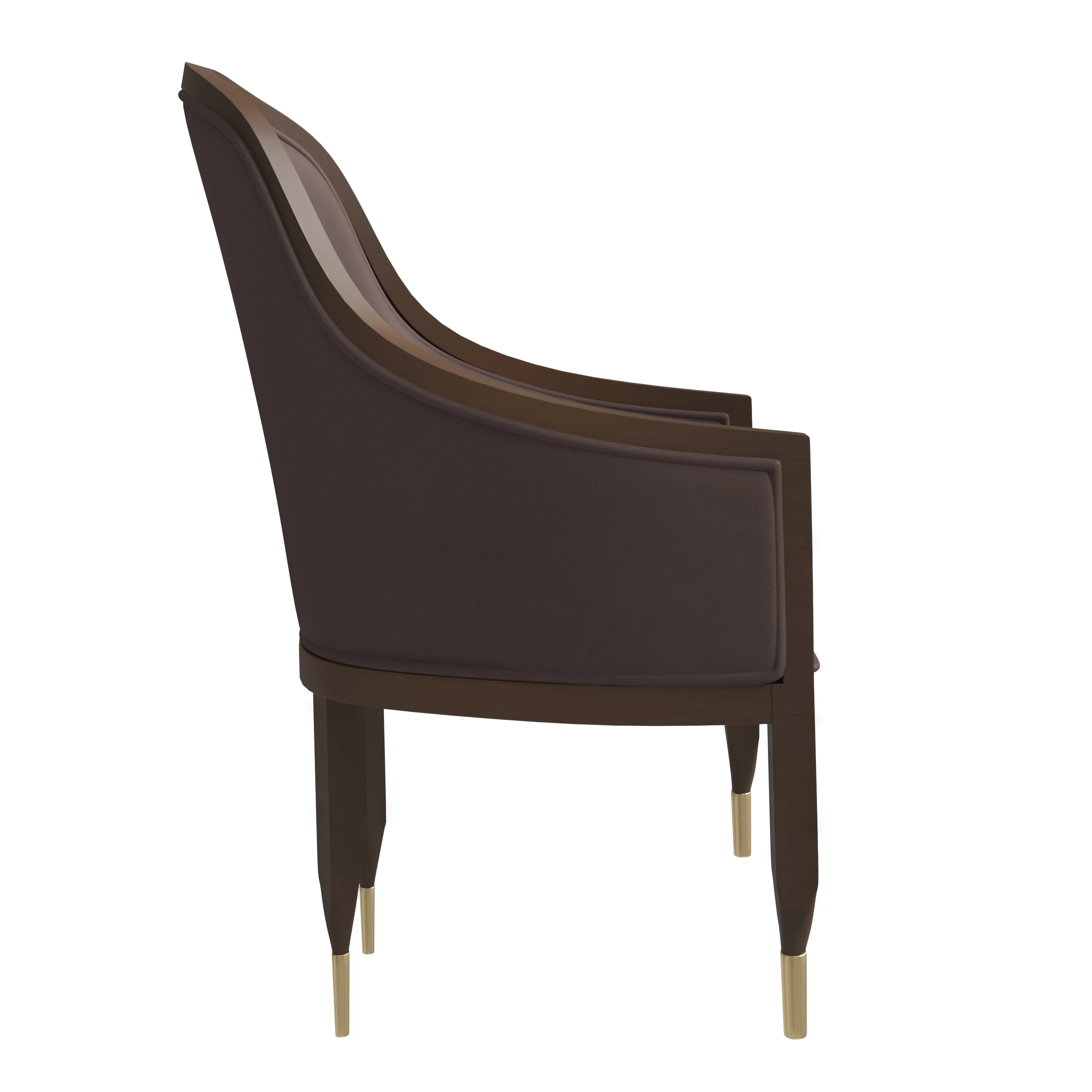 Belle Series Modern Dining Chair in Dark Brown