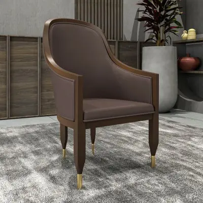 Belle Series Modern Dining Chair in Dark Brown