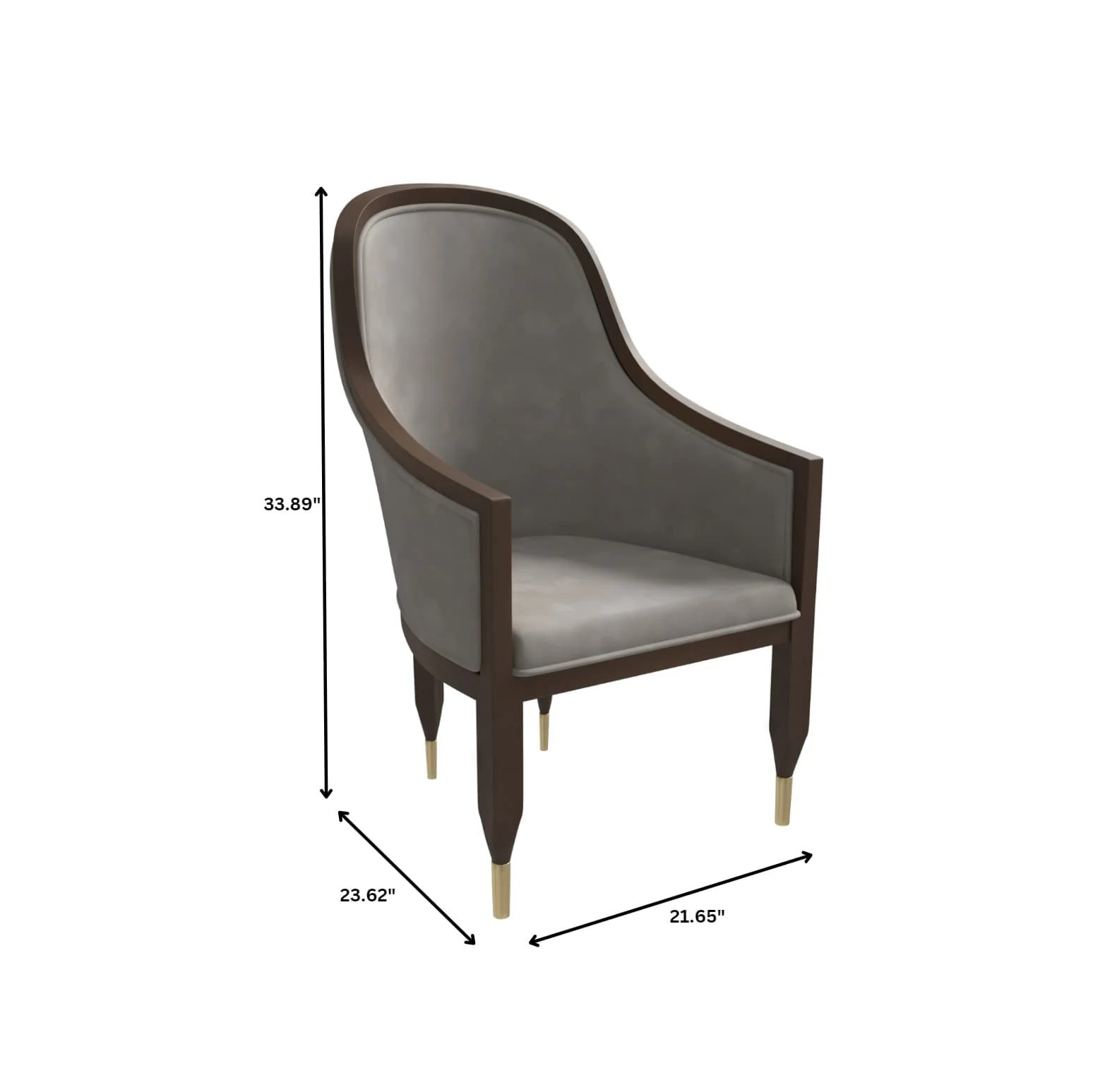 Belle Series Modern Dining Chair in Grey