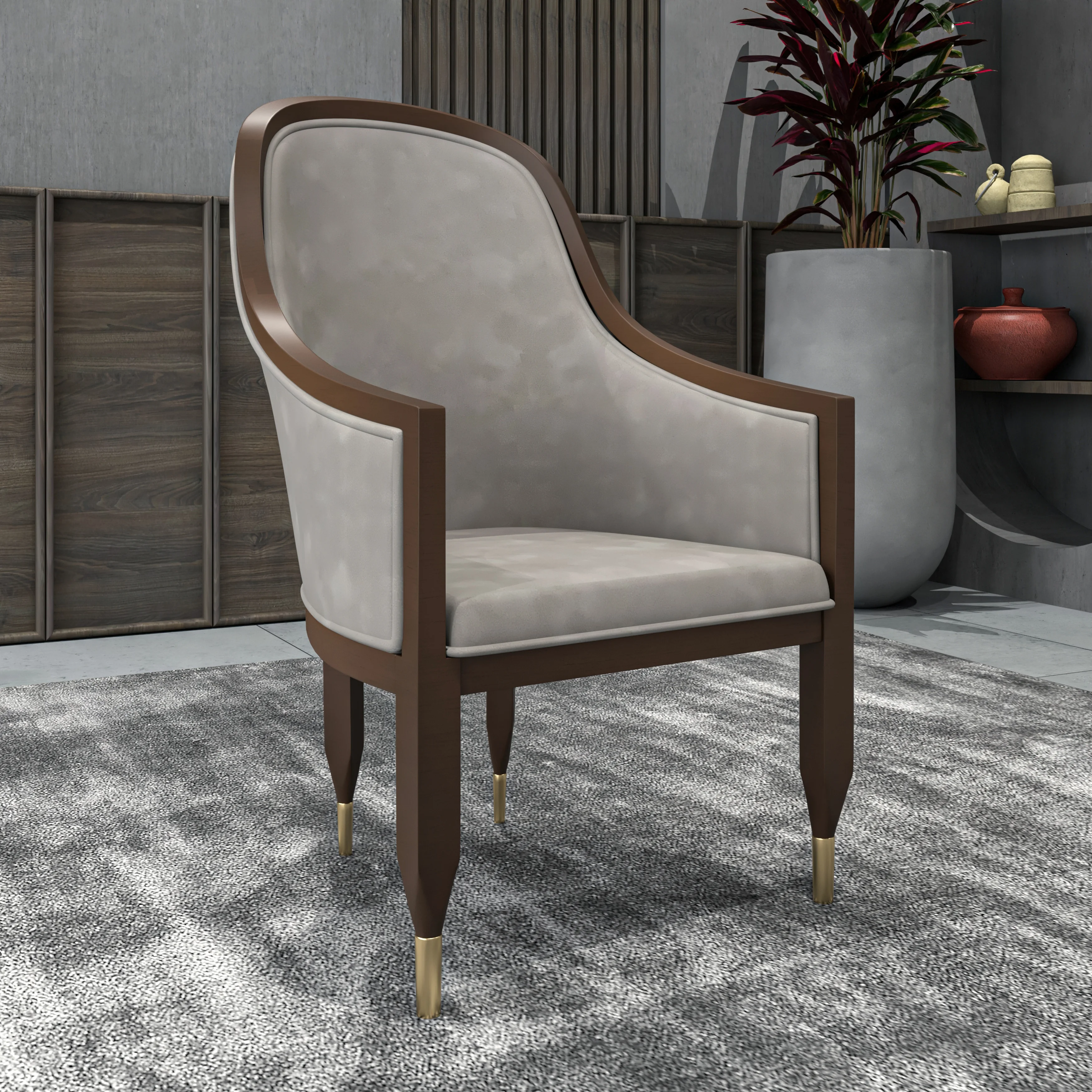 Belle Series Modern Dining Chair in Grey