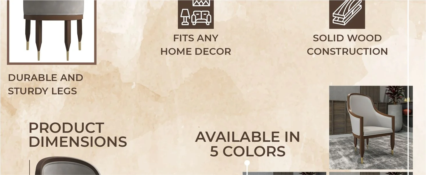 Belle Series Modern Dining Chair in Grey