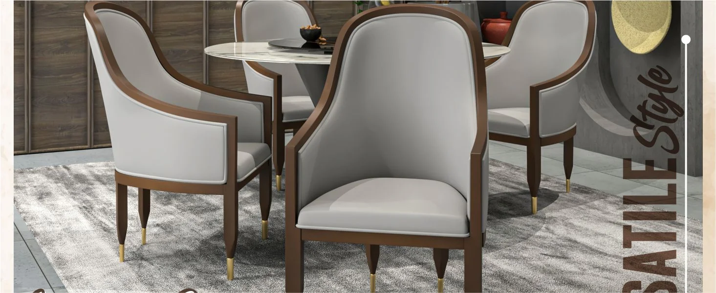 Belle Series Modern Dining Chair in Light Grey