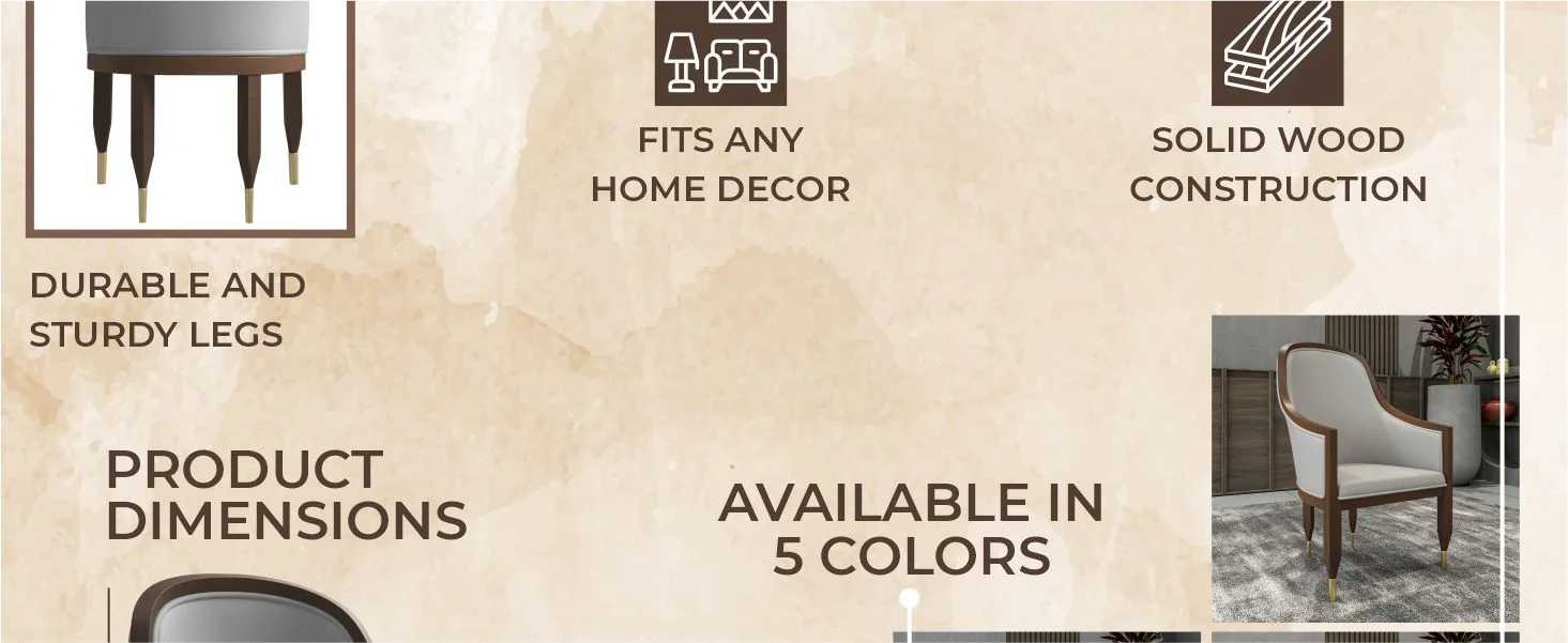 Belle Series Modern Dining Chair in Light Grey