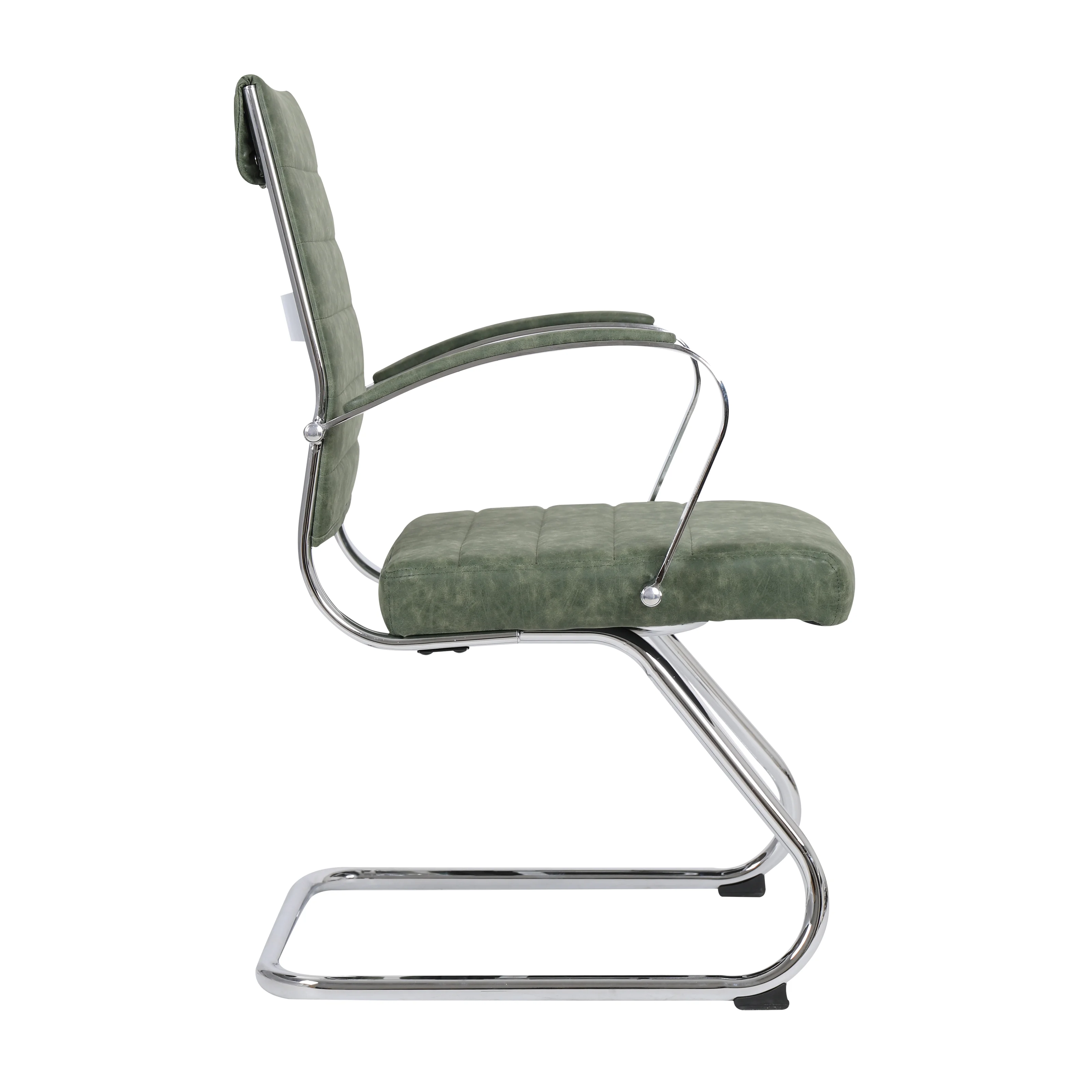 Benmar Home Leather Guest Office Chair in Green