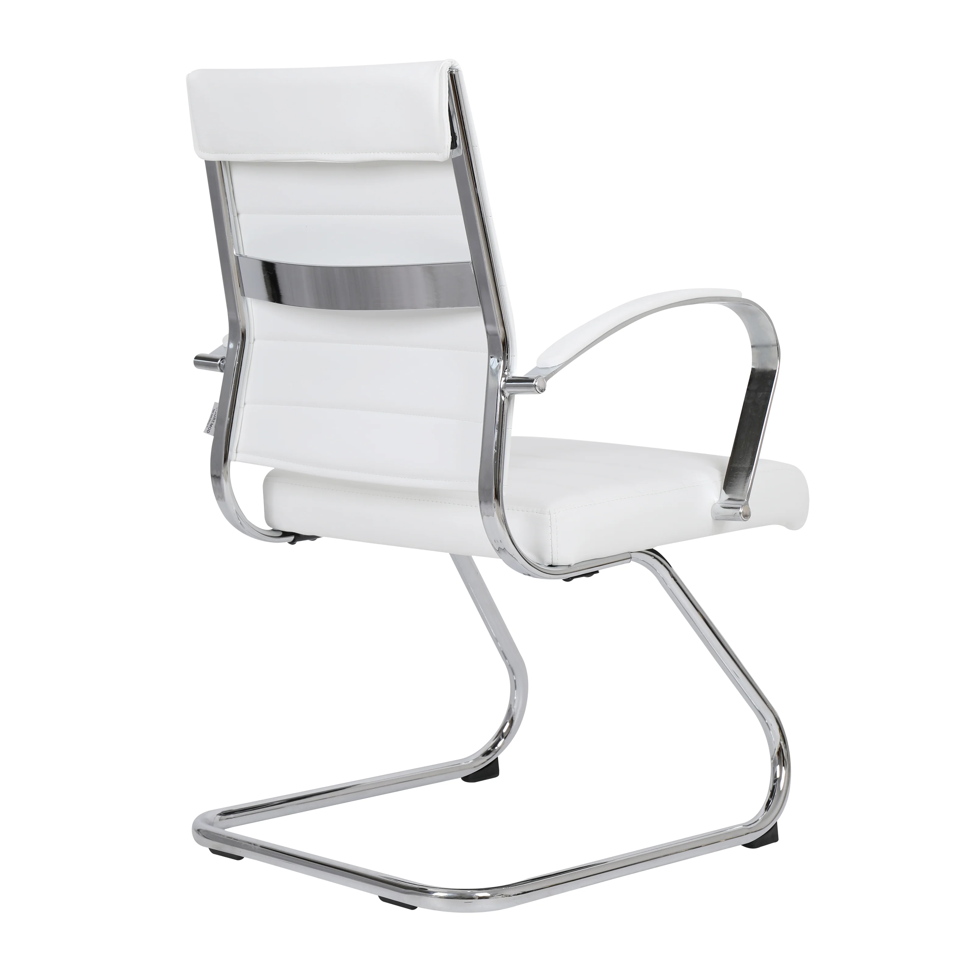 Benmar Home Leather Guest Office Chair in White