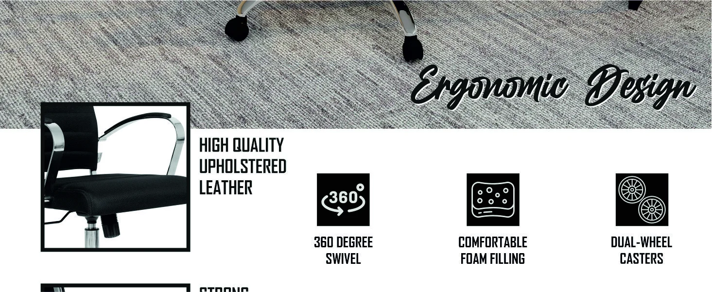 Benmar Home Mesh Office Chair in Black