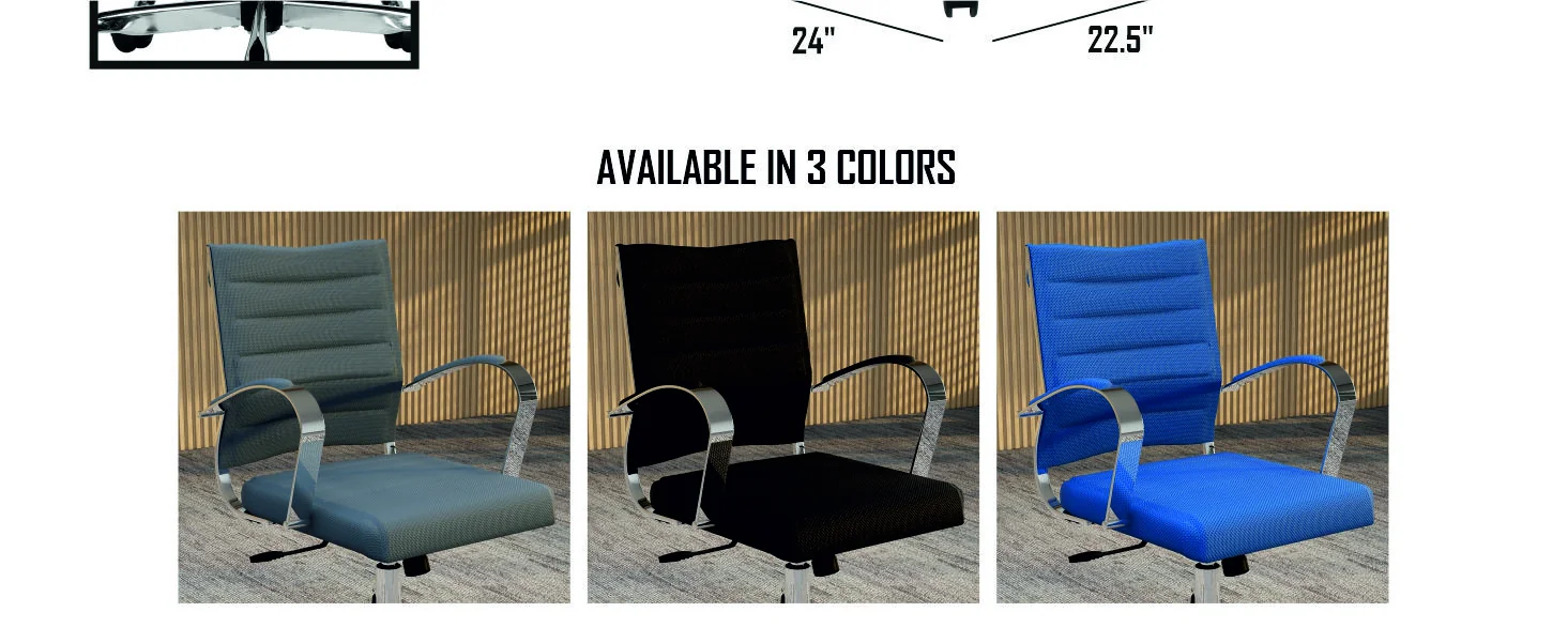 Benmar Home Mesh Office Chair in Grey