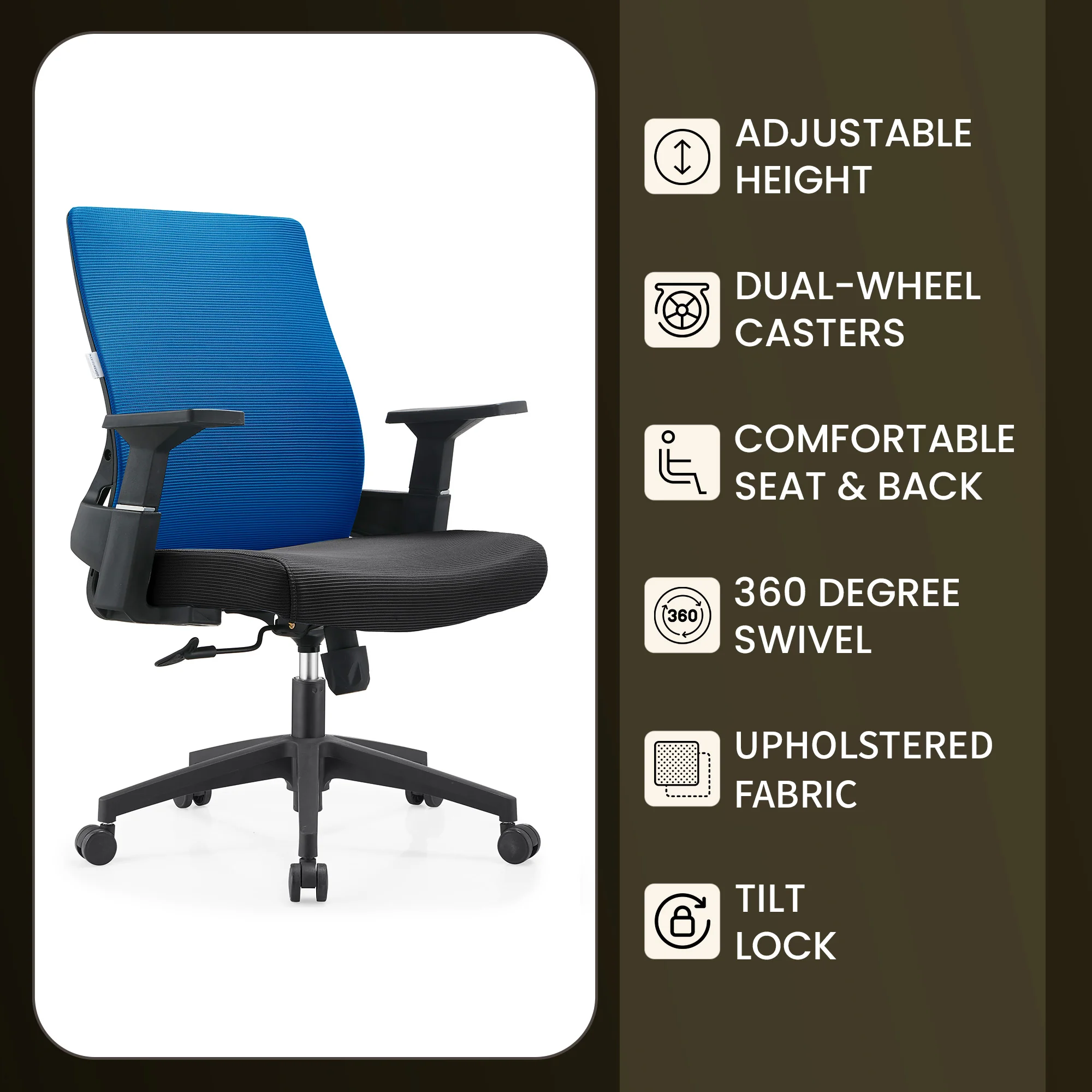 Office Brio Series Office Task Chair In Blue