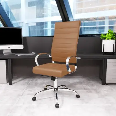 Benmar High-Back Leather Office Chair