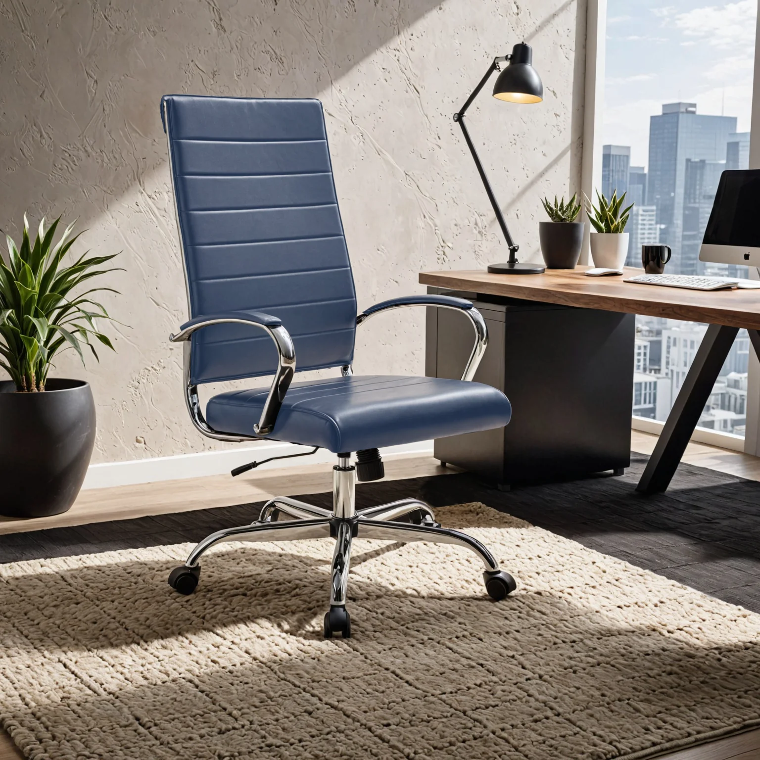 Benmar High-Back Leather Office Chair