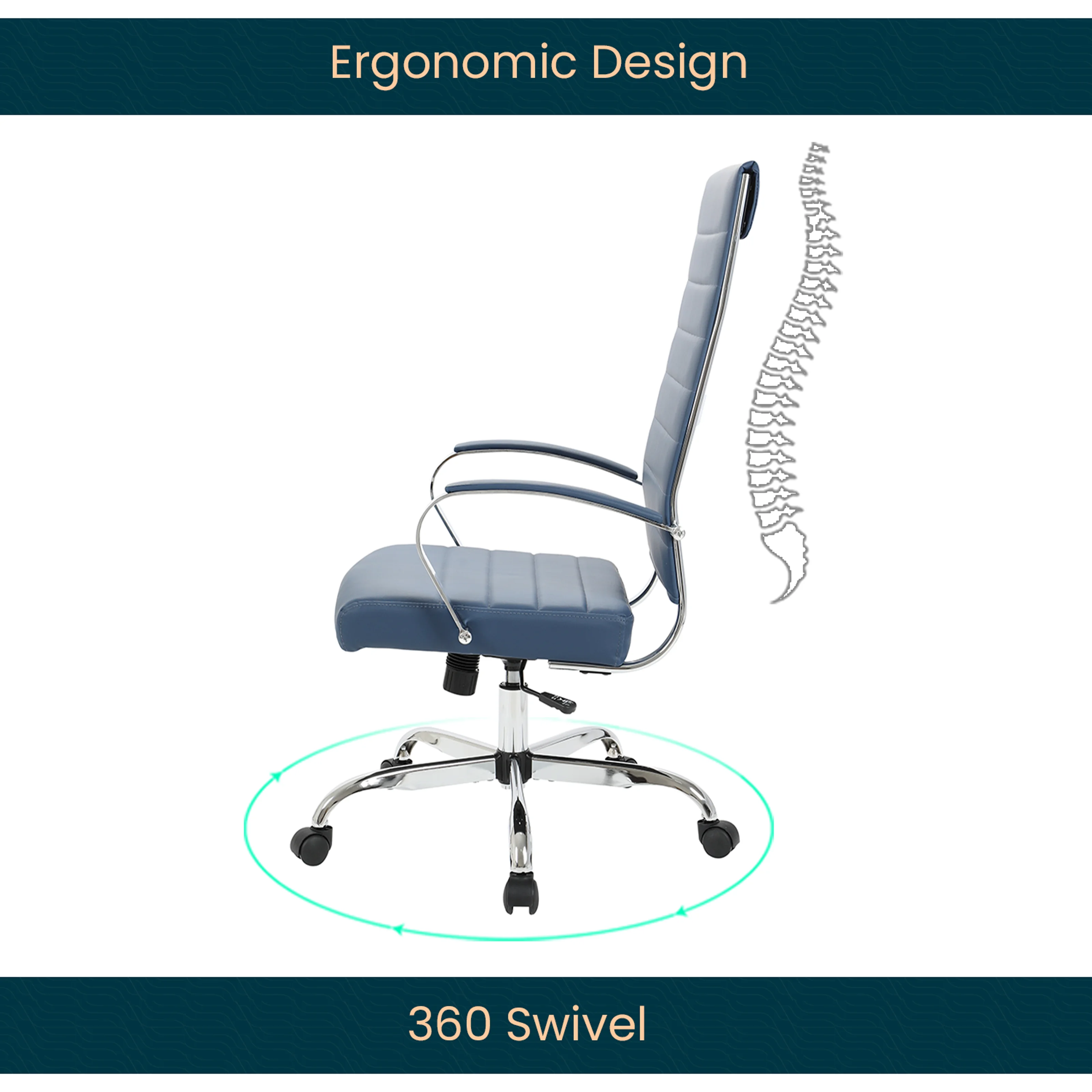 Benmar High-Back Leather Office Chair