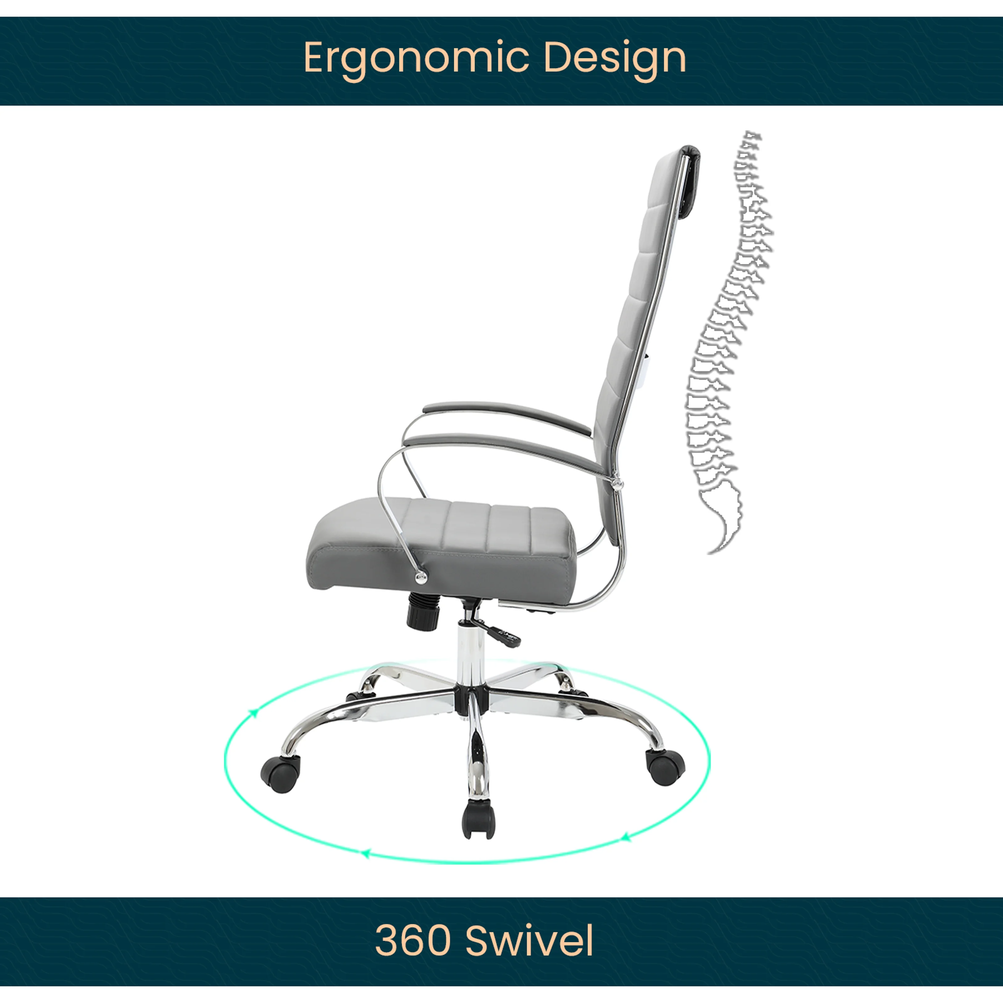 Benmar High-Back Leather Office Chair
