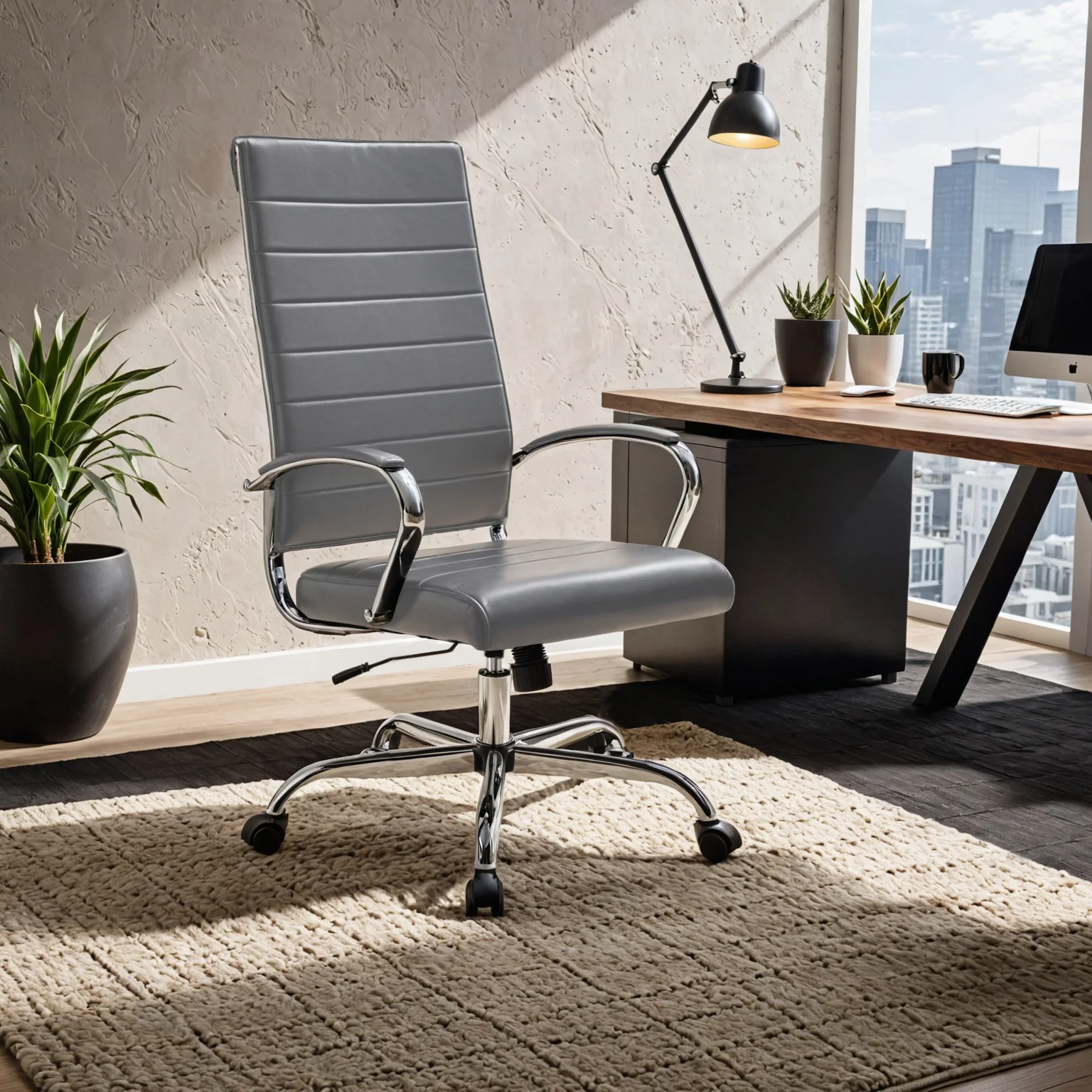 Benmar High-Back Leather Office Chair