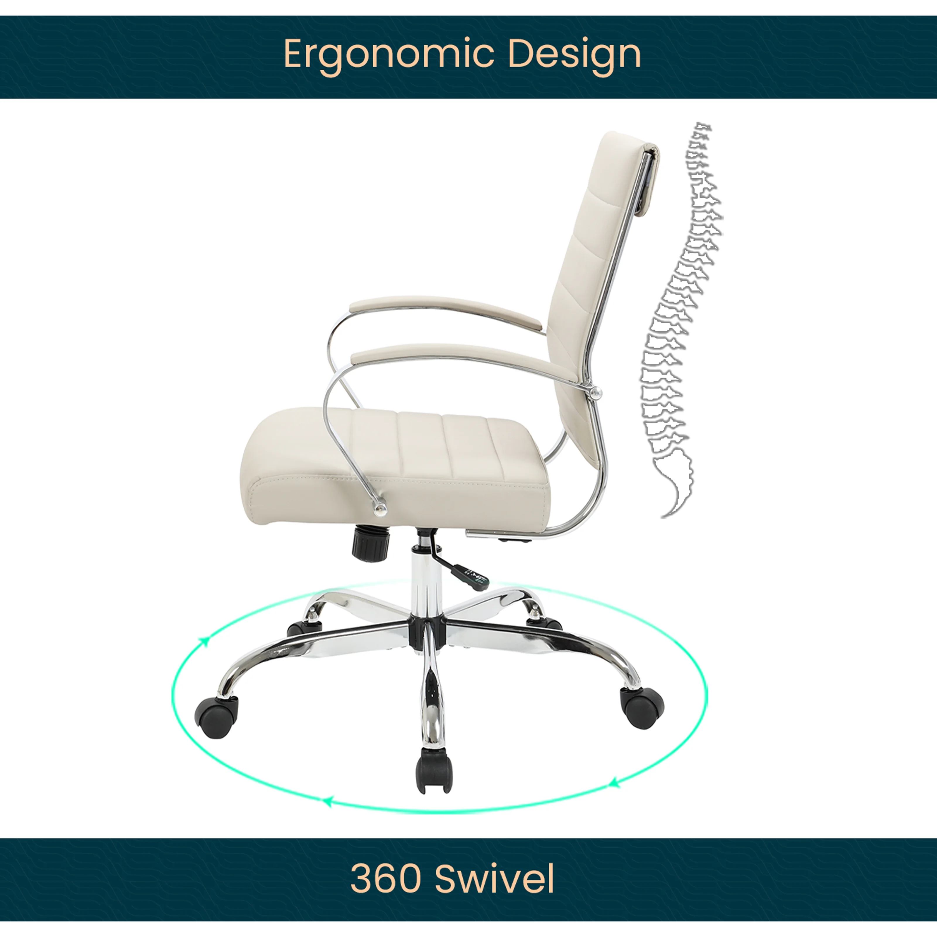 Benmar High-Back Leather Office Chair