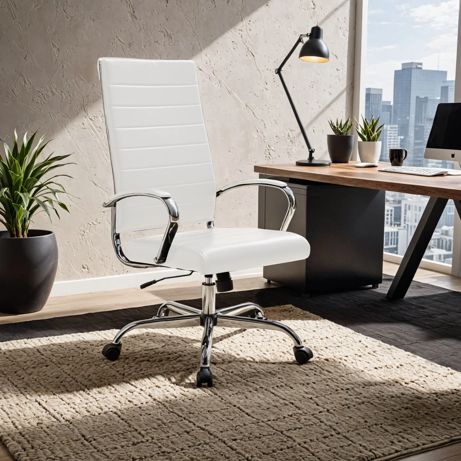 Benmar High-Back Leather Office Chair