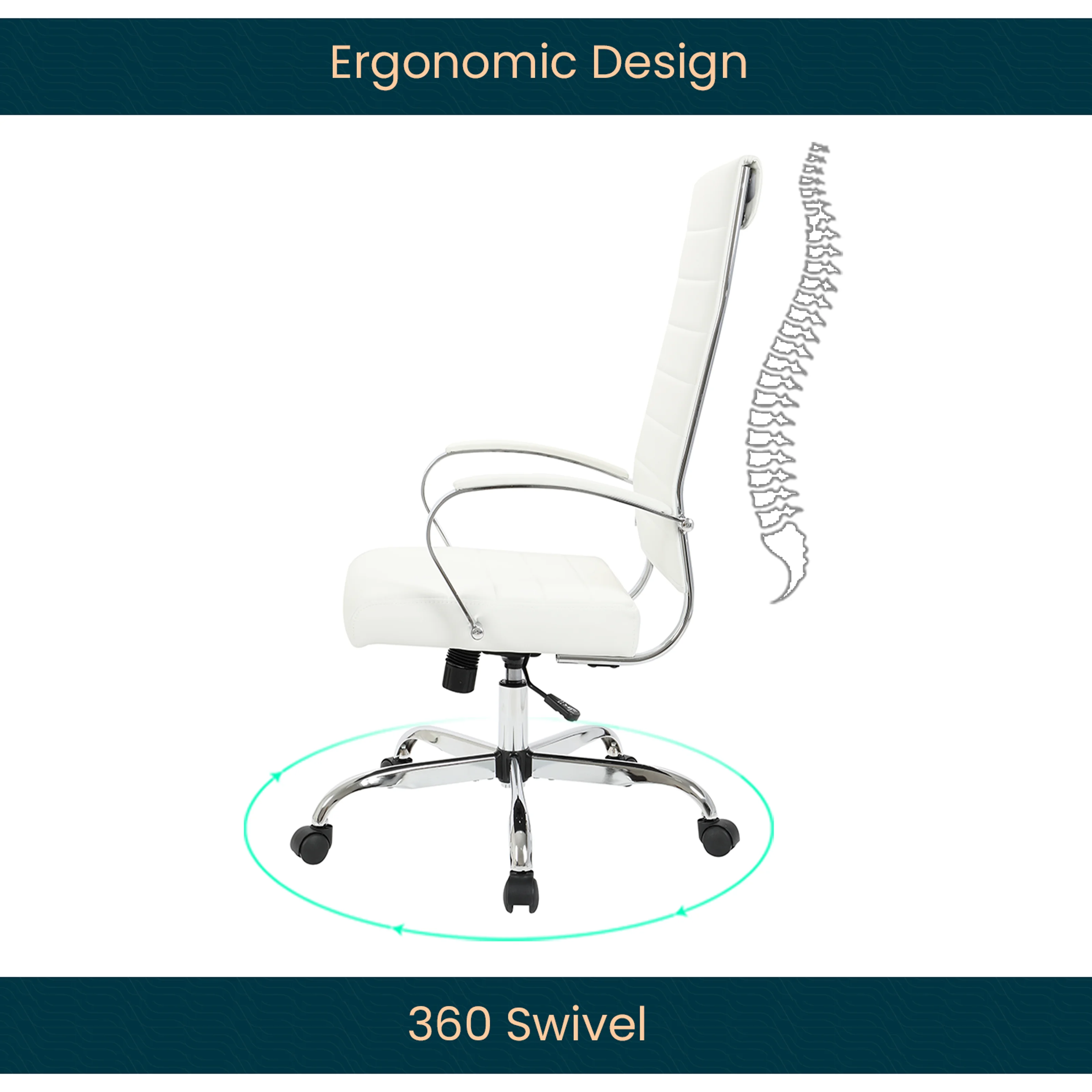 Benmar High-Back Leather Office Chair