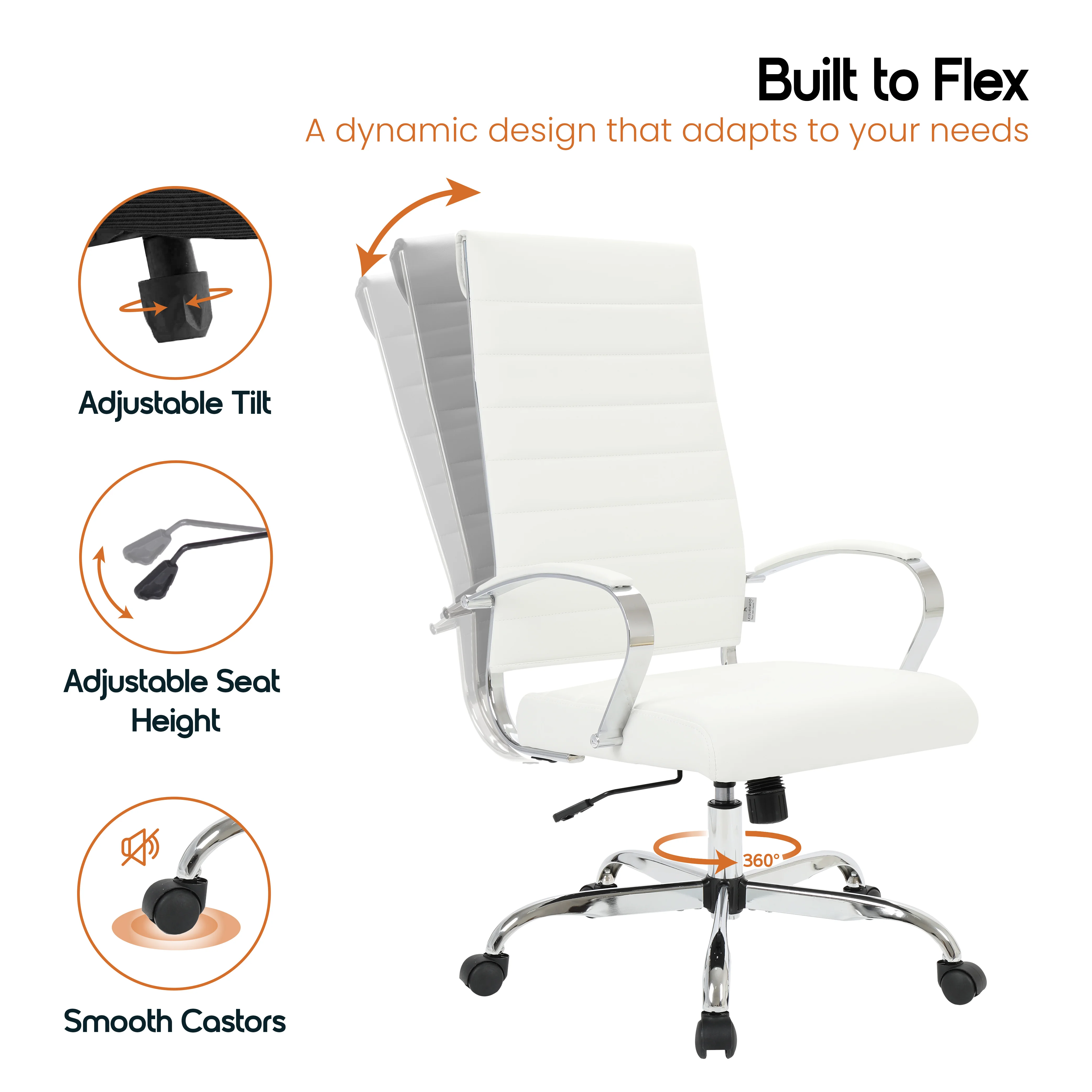 Benmar High-Back Leather Office Chair