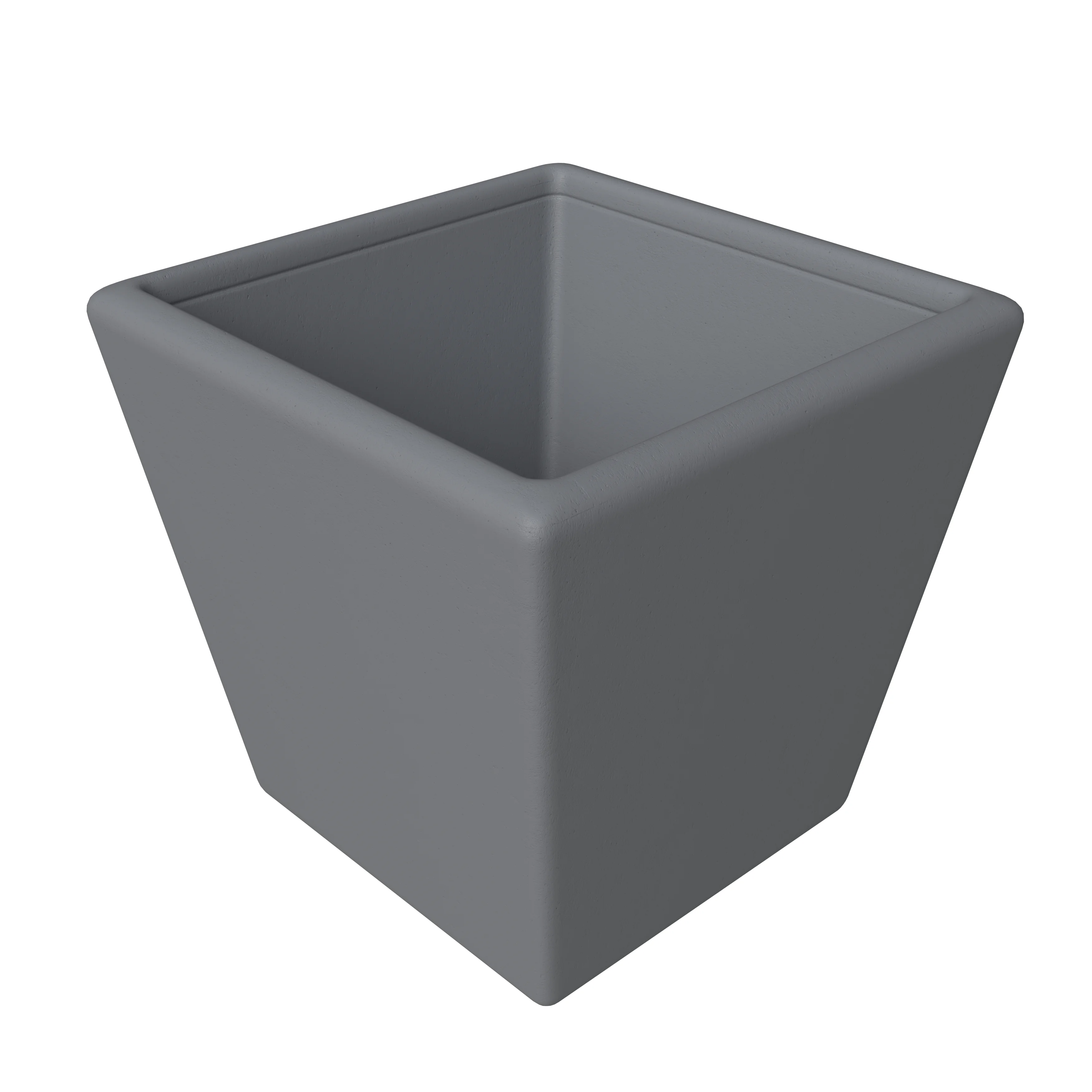 Blossom Series Poly Stone Planter in Dark Grey 14 Dia, 13.4 High