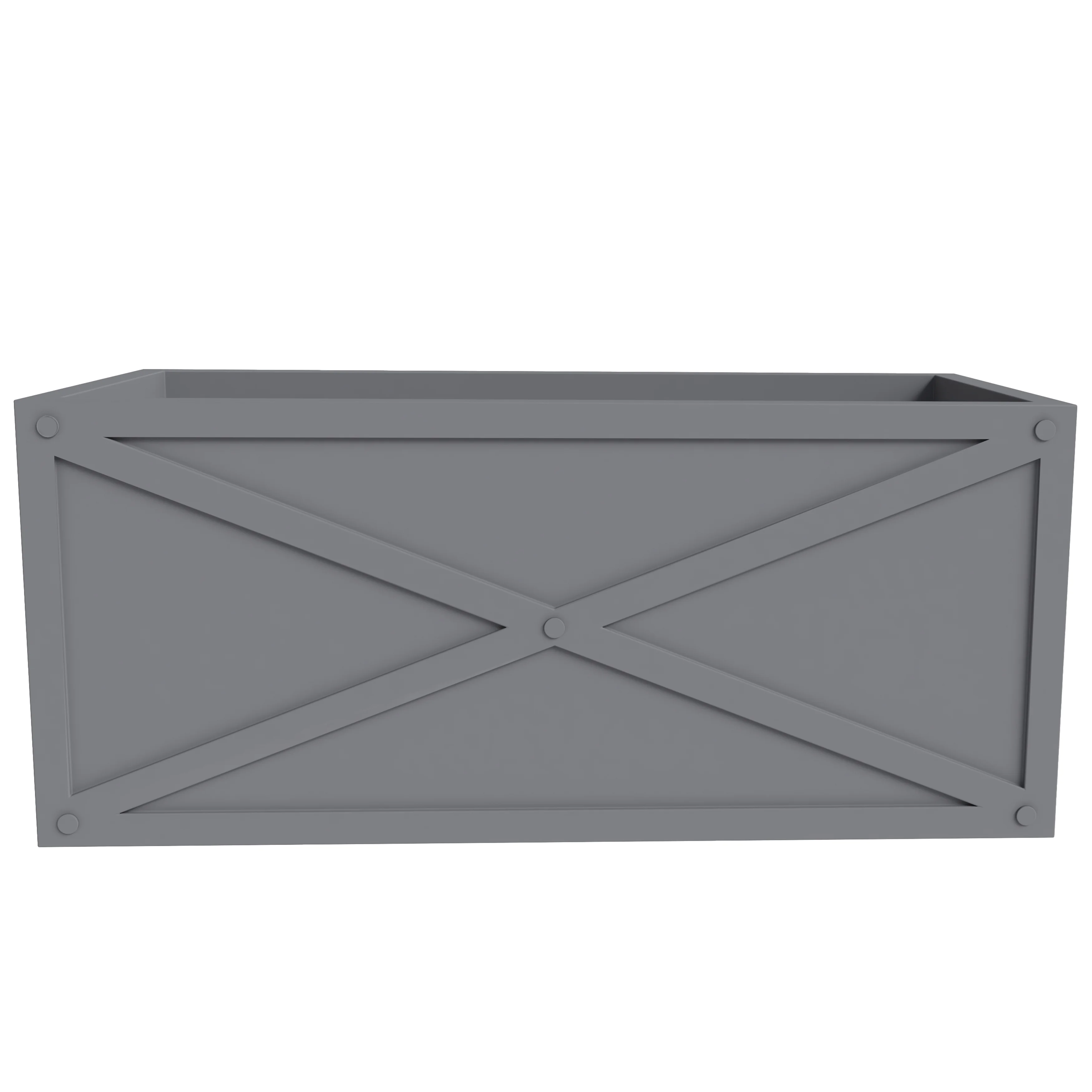 Bonsai Series Rectangle Poly Stone Planter in Grey 14.6 x 13 30 Long