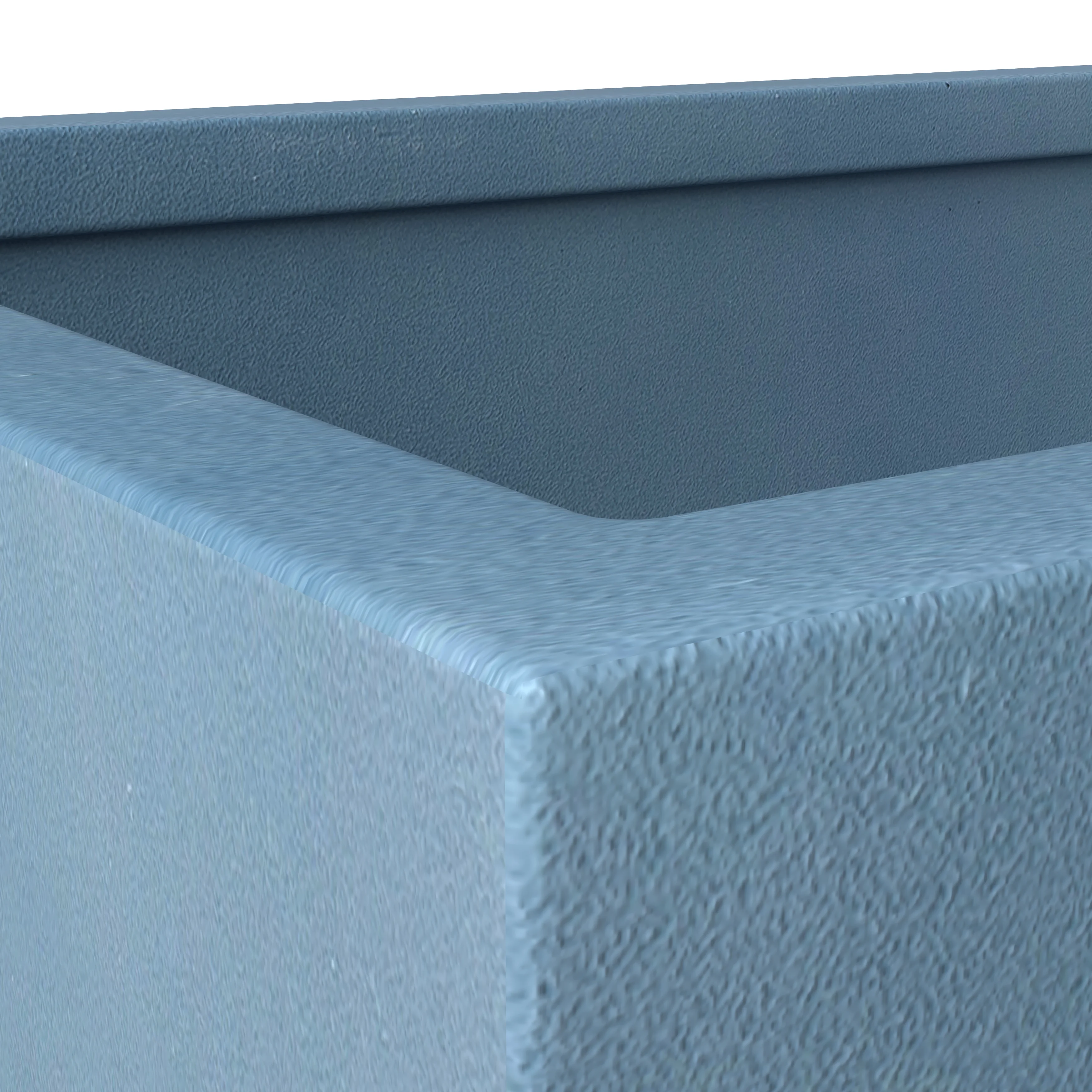 Bloom Series Poly Stone Planter 15.7" , 31.5" Long In Black Aged Concrete