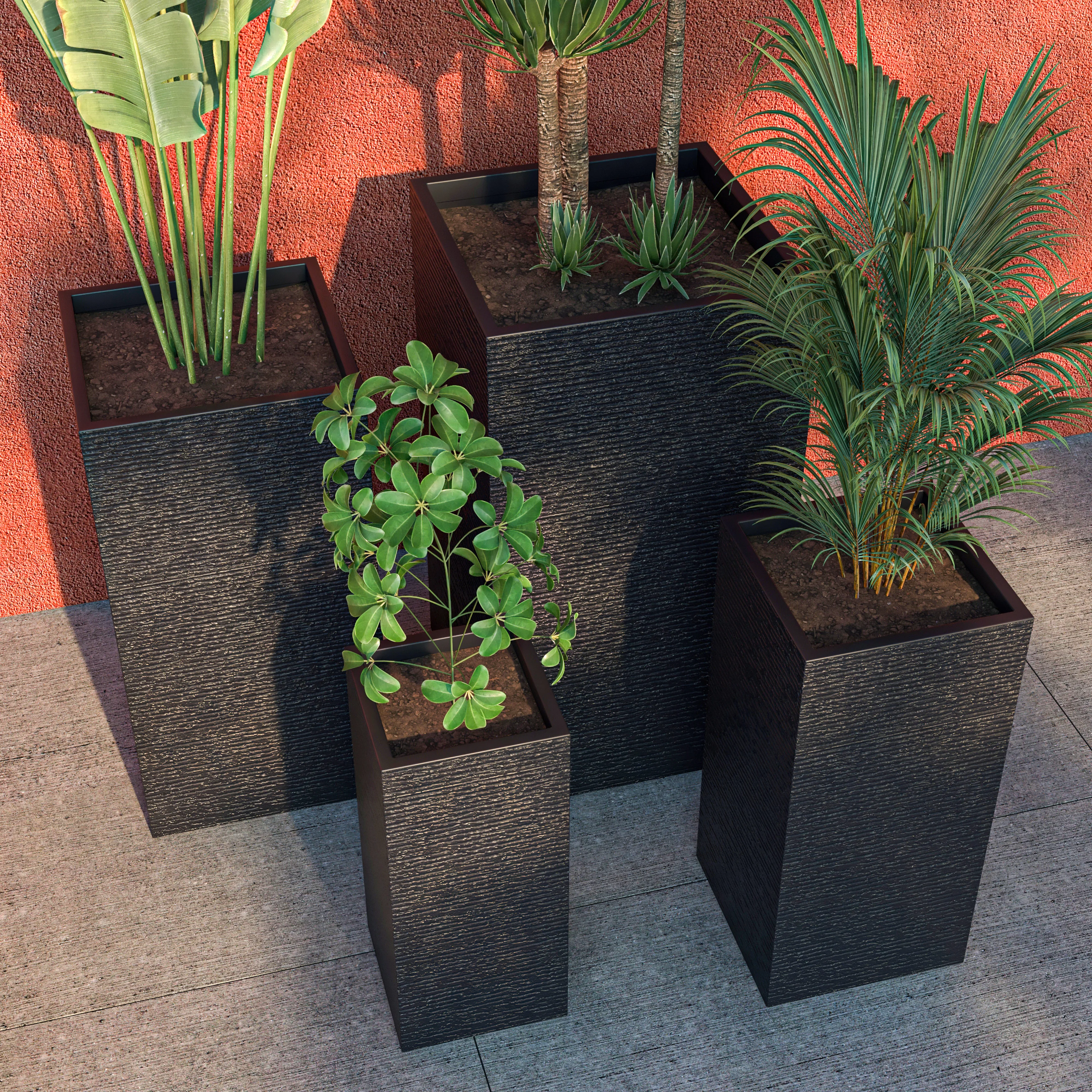 Basalt Planter Set Black